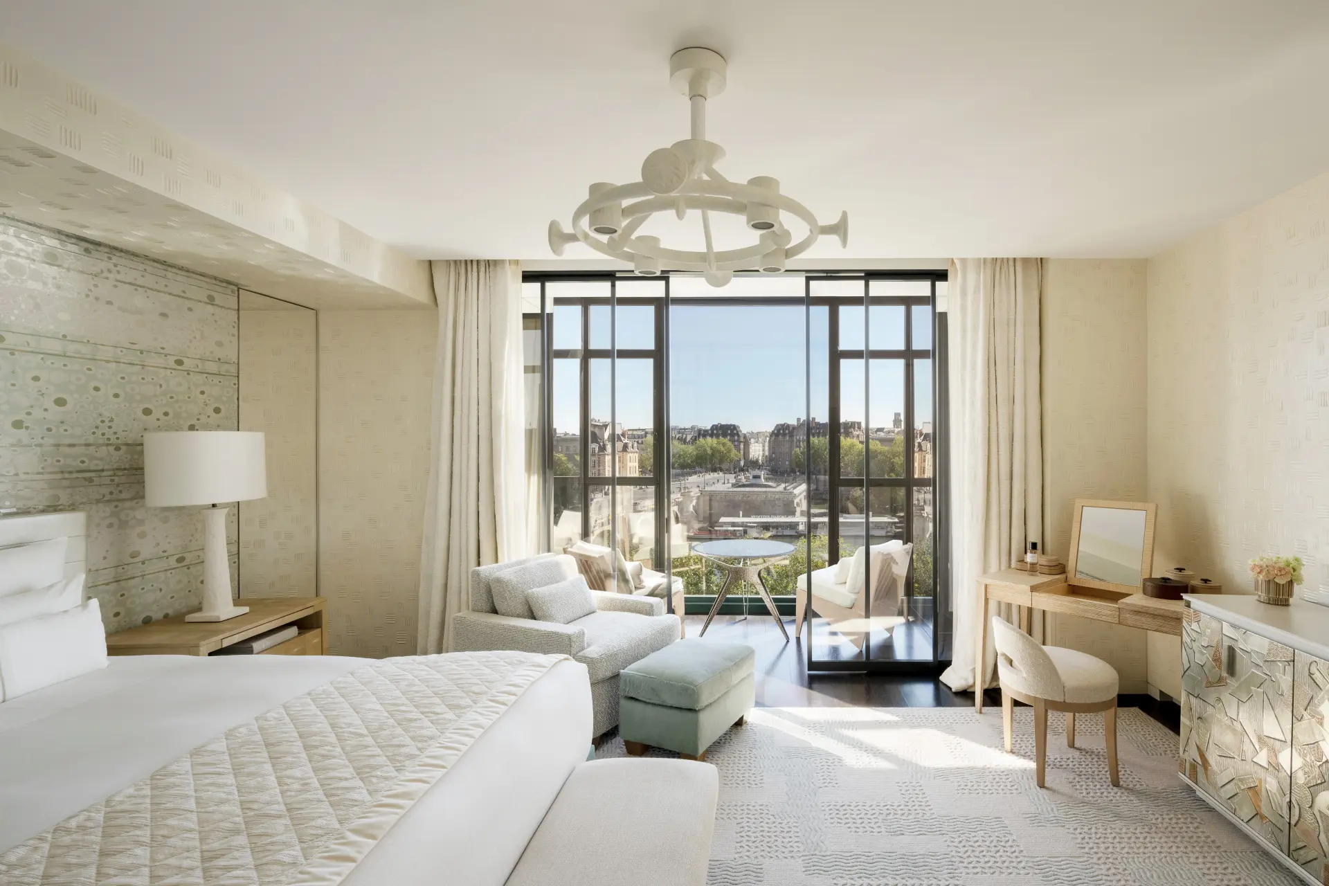 Soveværelse på Cheval Blanc Paris, Frankrig