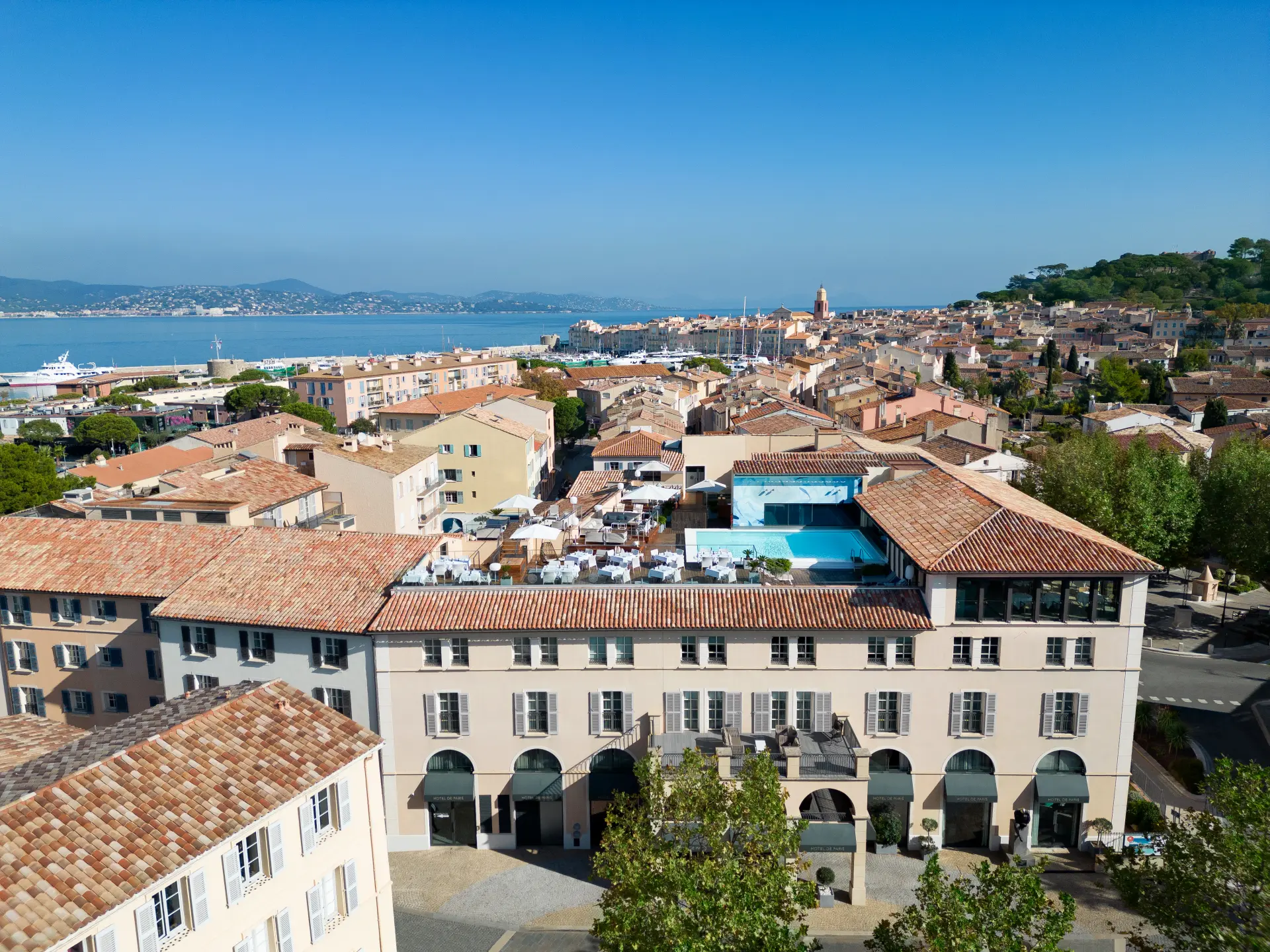 Luftfoto af Hôtel de Paris Saint-Tropez, Frankrig