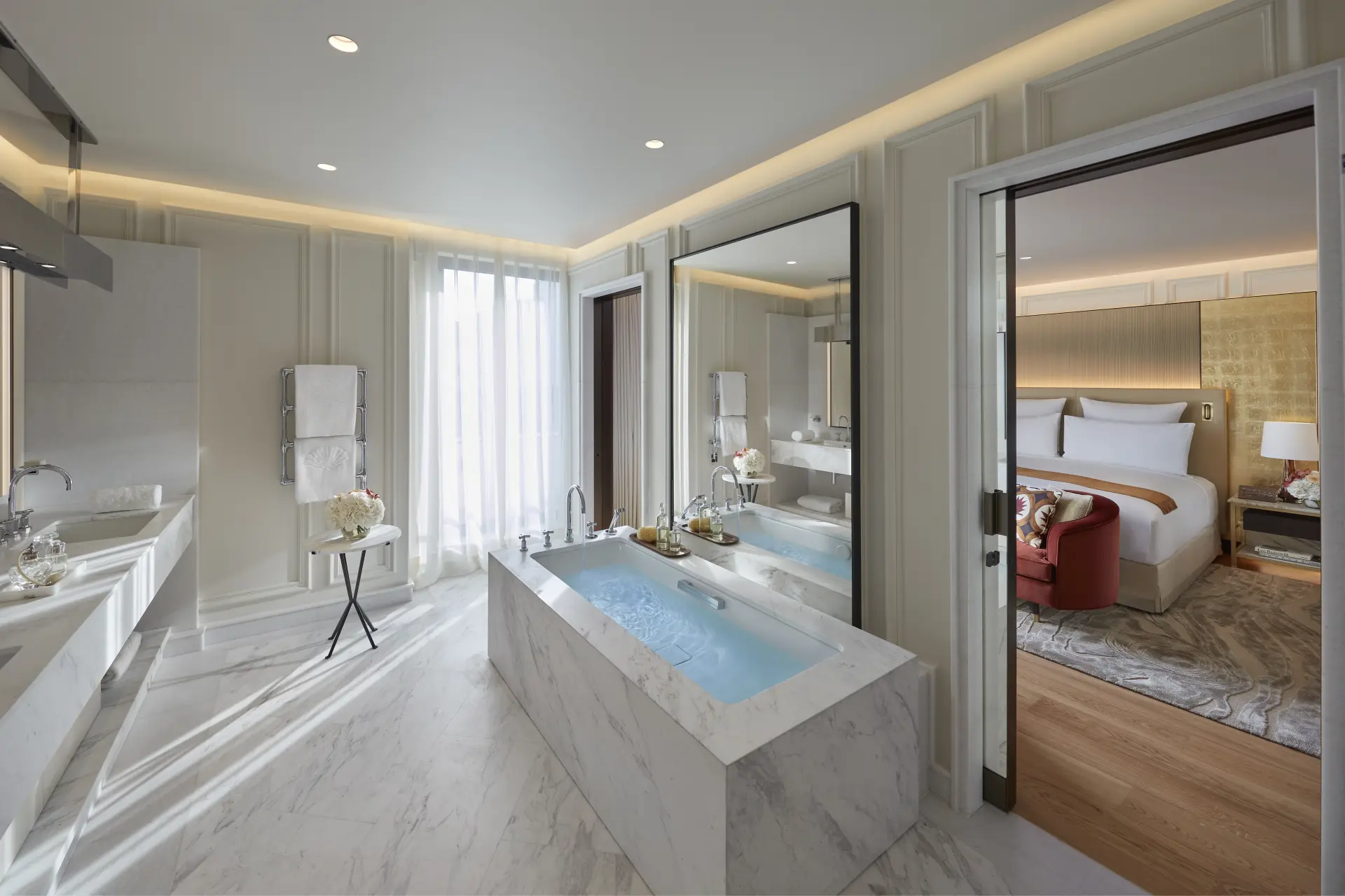 Badeværelse på Mandarin Oriental Paris, Frankrig