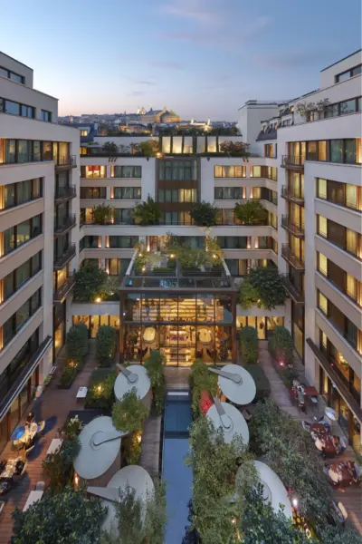 Luftfoto af Mandarin Oriental Paris, Frankrig