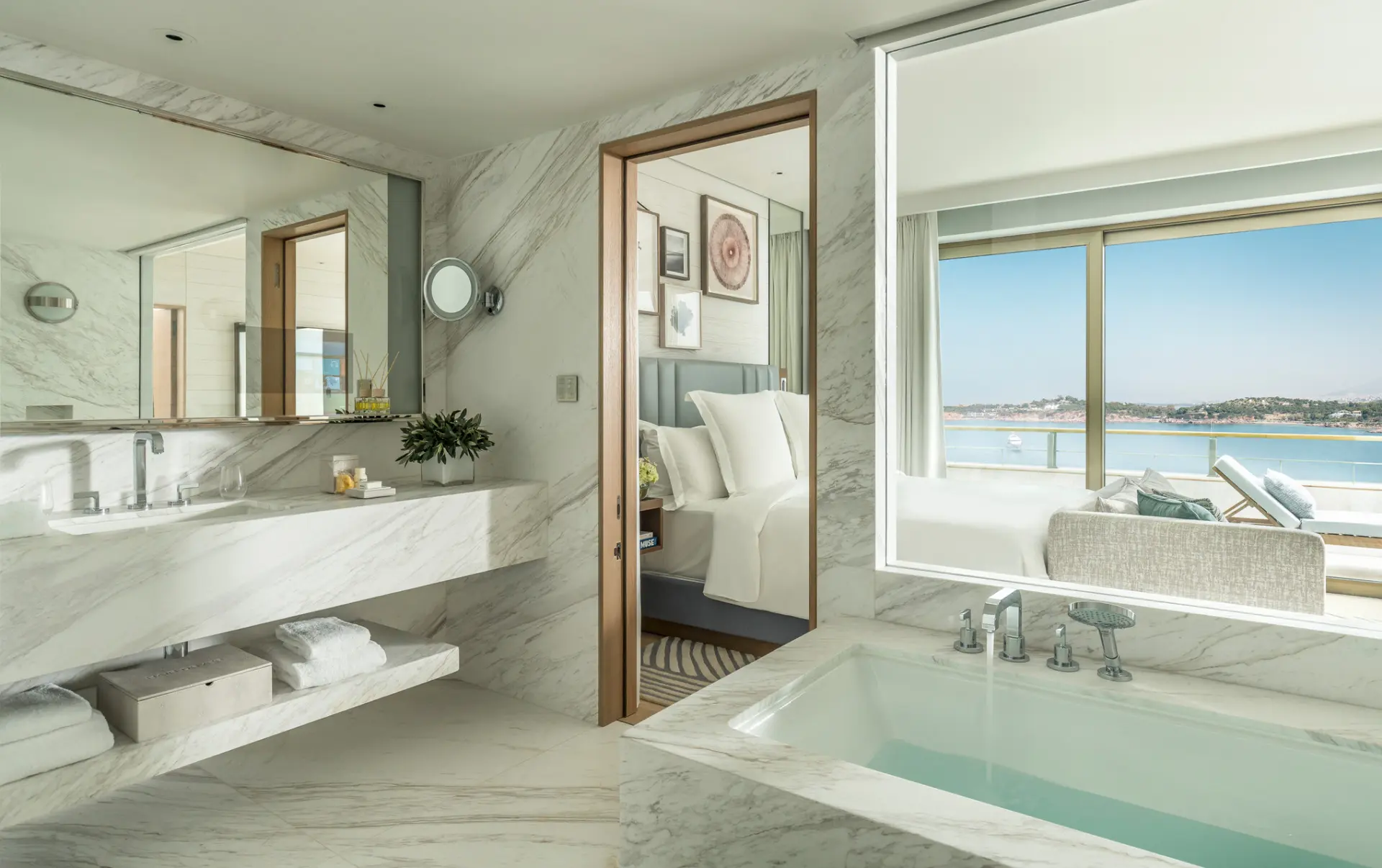 Badeværelse på Four Seasons Astir Palace Hotel Athens, Grækenland