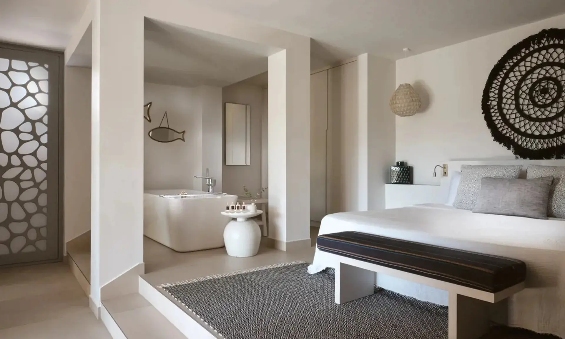 Soveværelse i 3-vær. Pool Villa på Eagles Villas, Haldiki, Grækenland