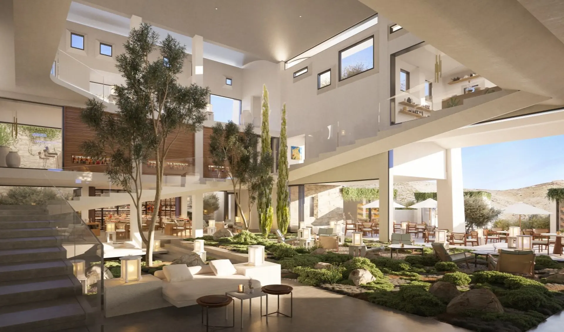 Atrium på One&Only Kéa Island, Grækenland