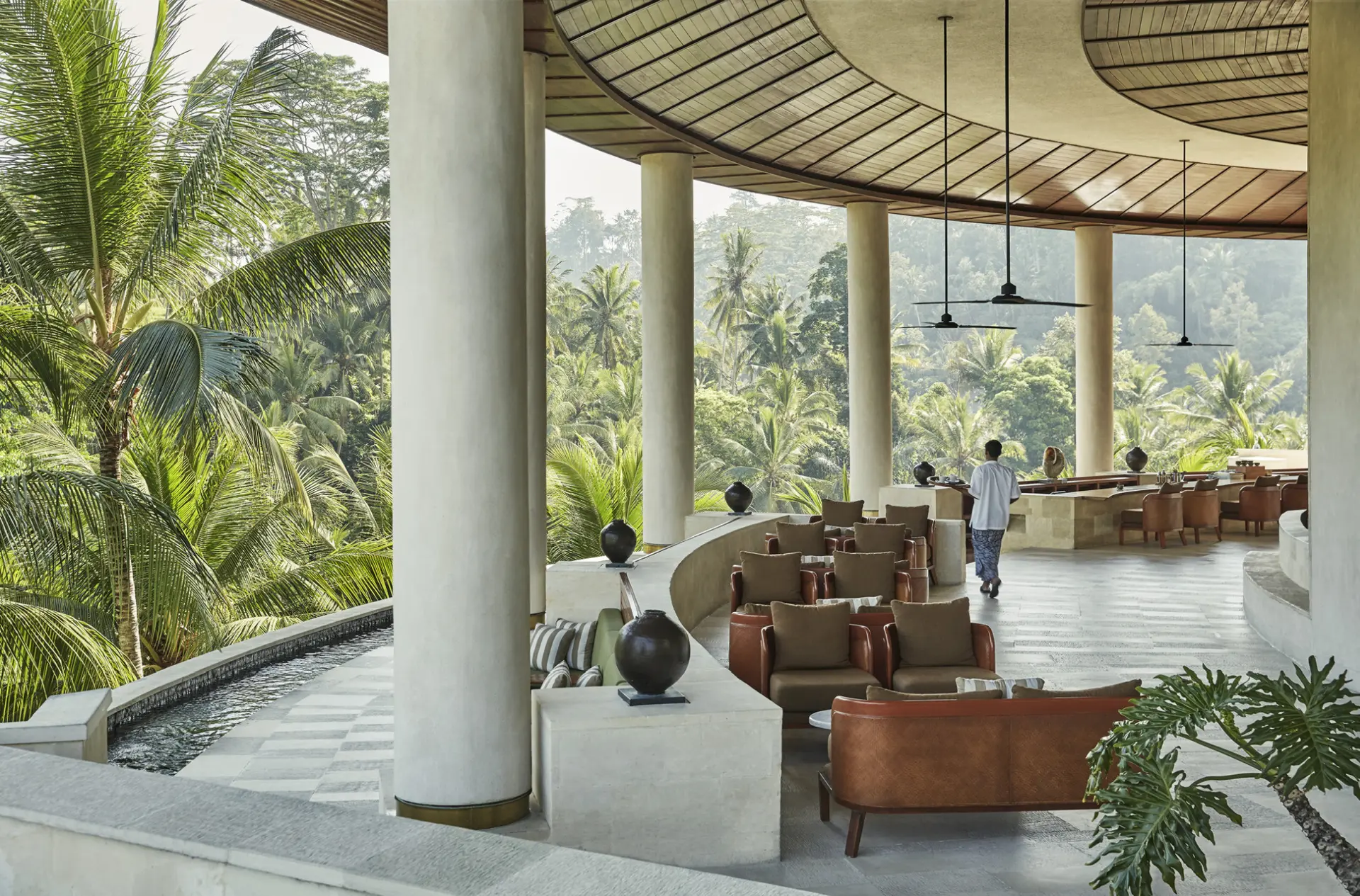 Udsigt fra restaurant på Four Seasons Sayan på Bali