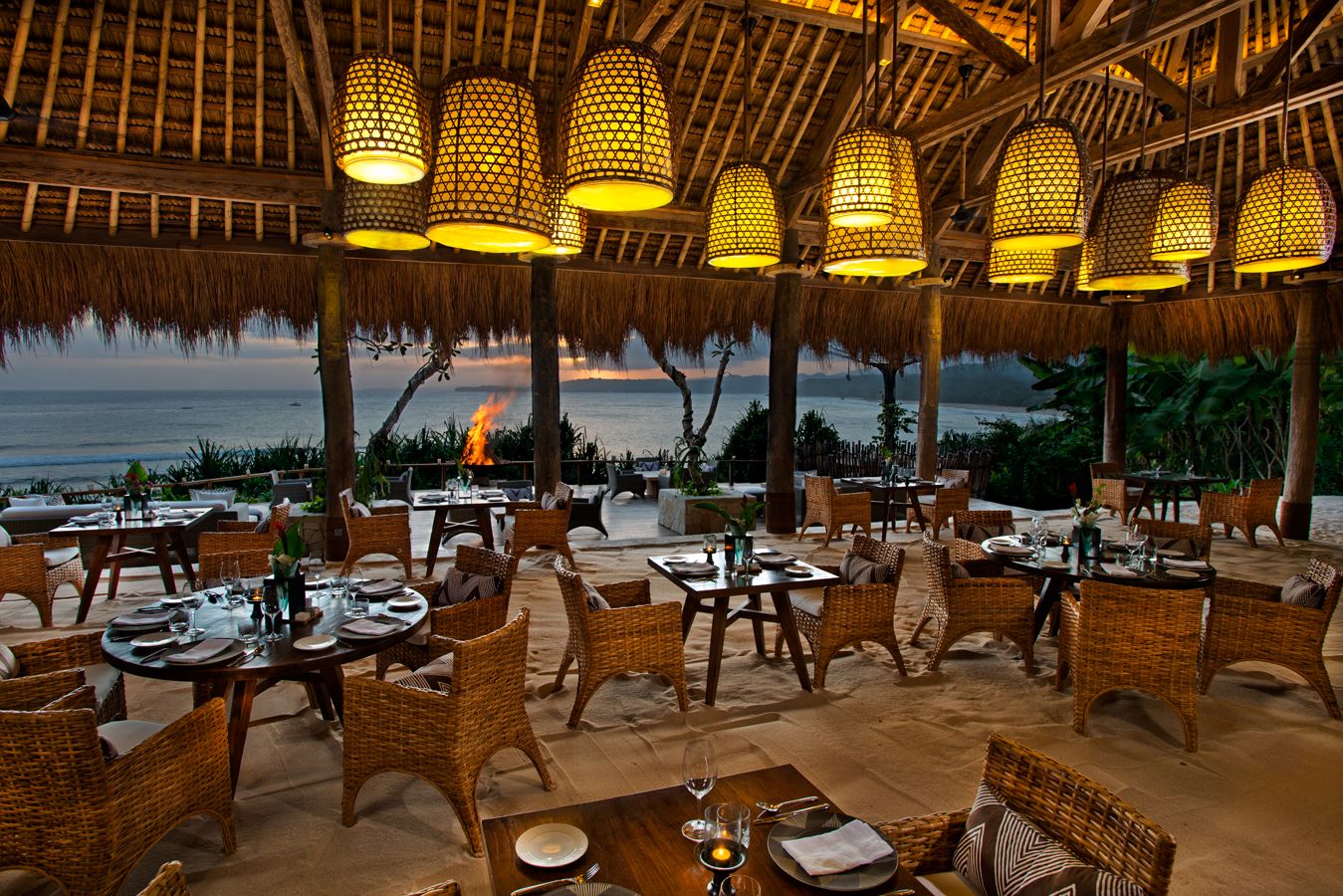 Ombak Restaurant på NIHI Sumba, Indonesien