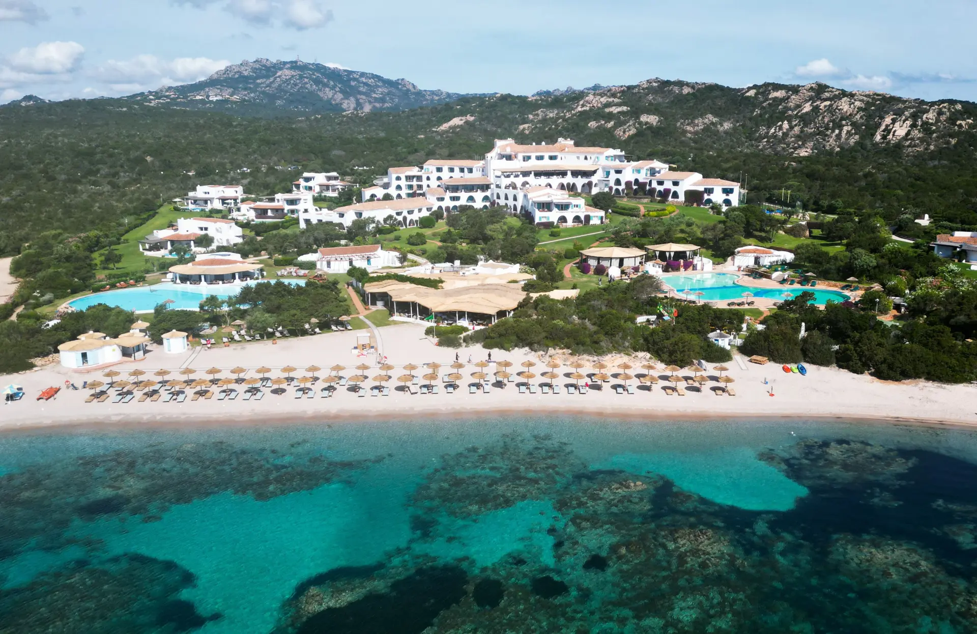 Luftfoto af strand ved Romazzino, A Belmond Hotel, Italien