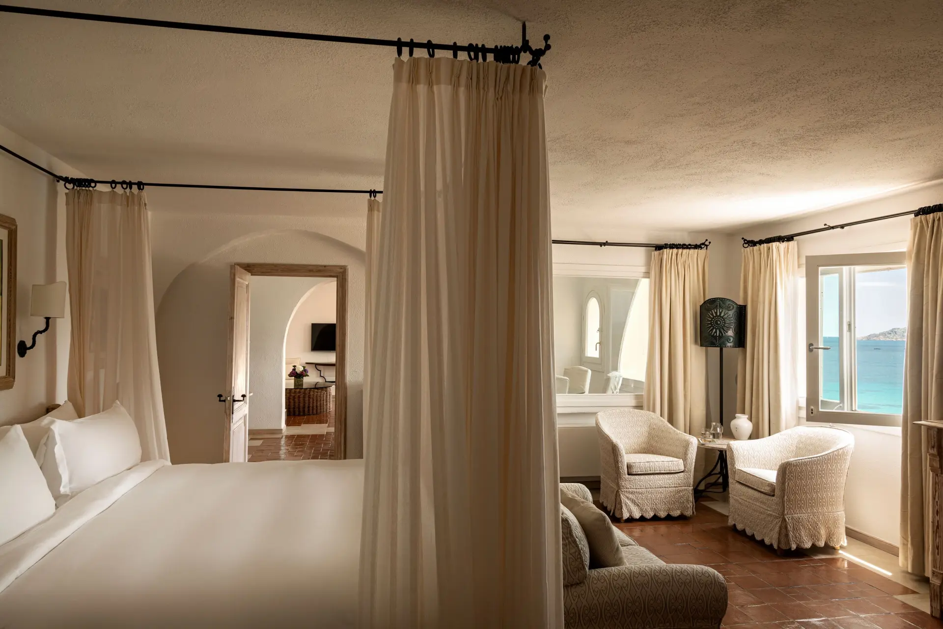 Soveværelse i villa på Romazzino, A Belmond Hotel, Italien