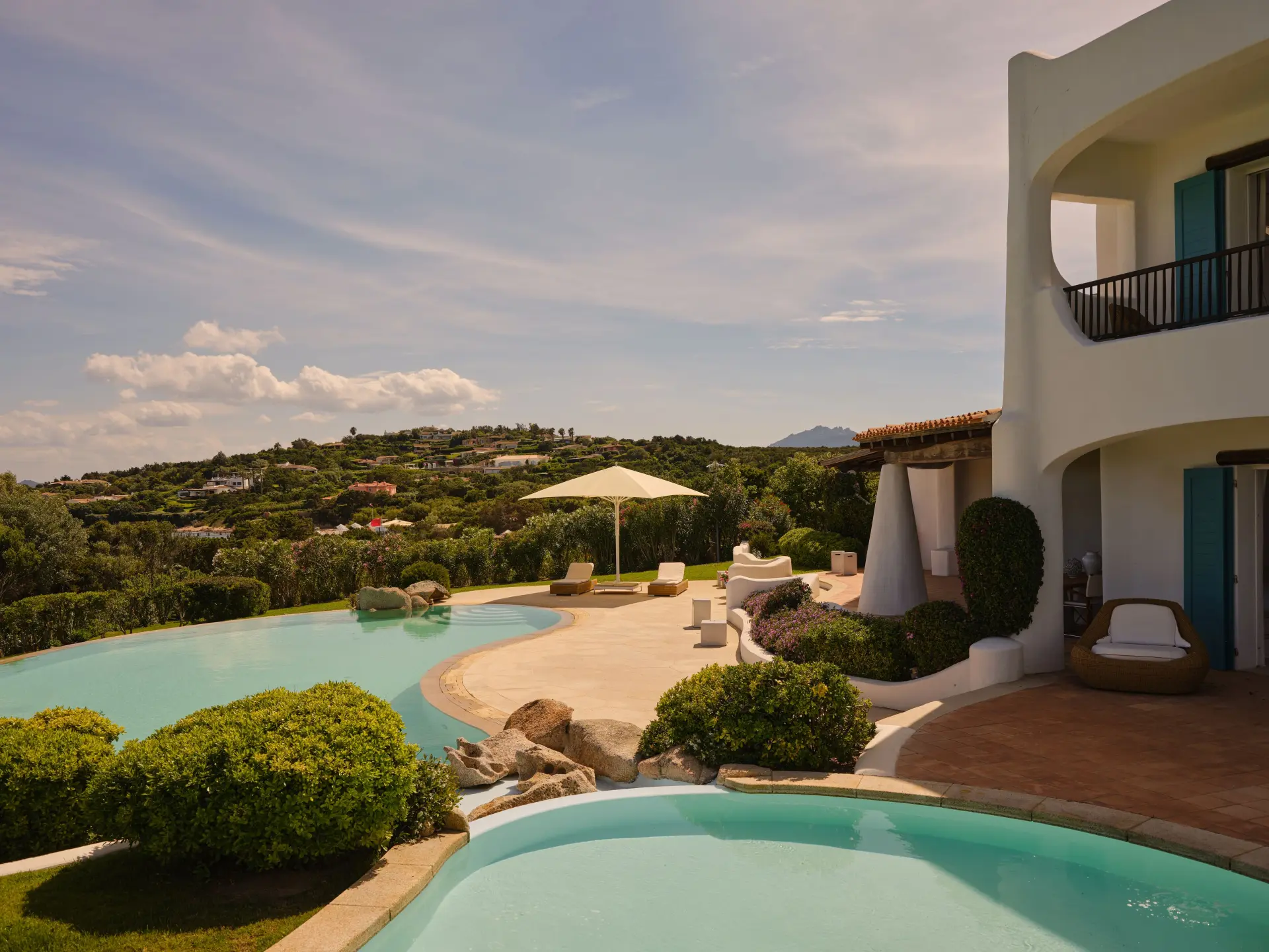 Privat pool i villa på Romazzino, A Belmond Hotel, Italien