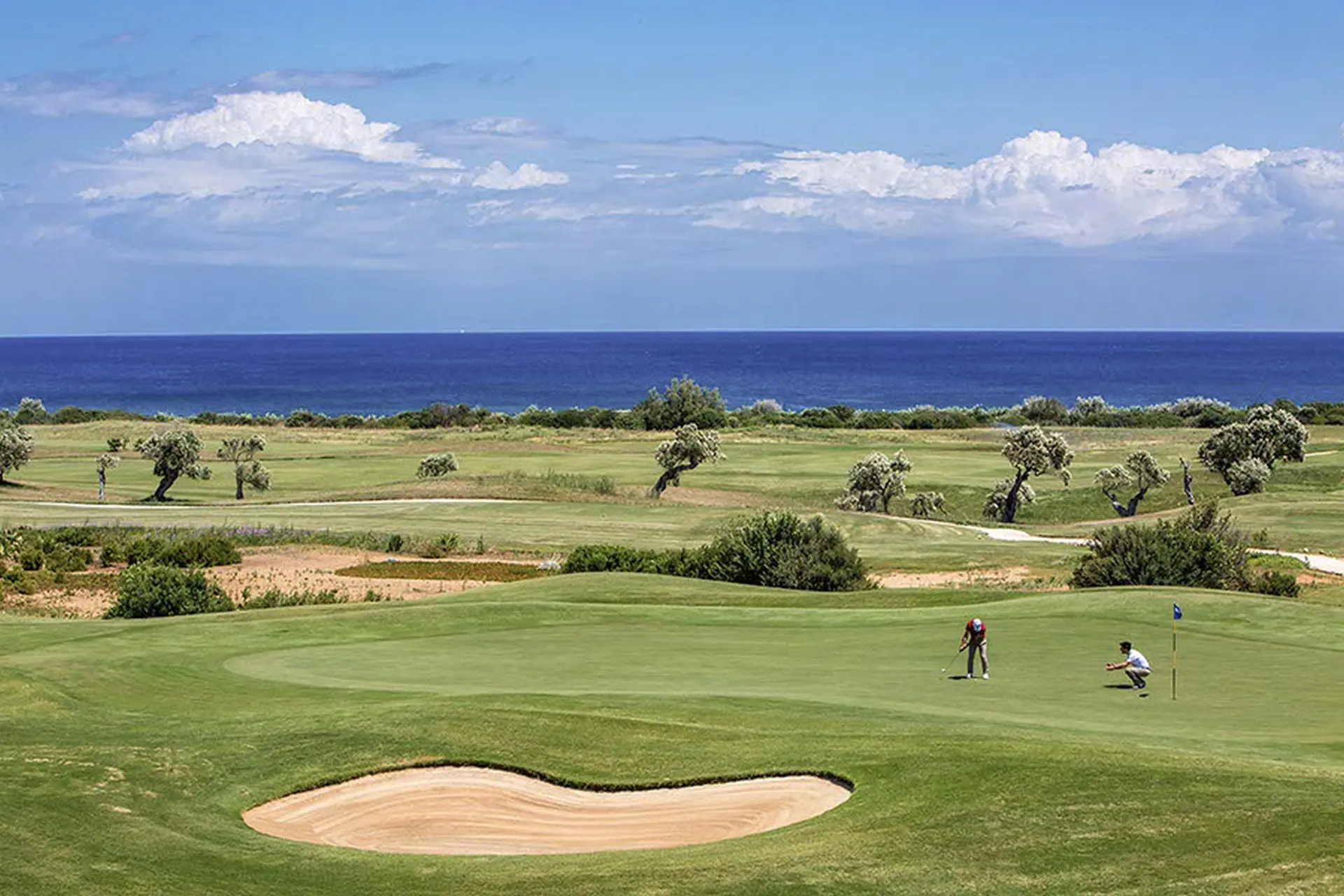 Golfbane ved vandet på Masseria Cimino, Italien