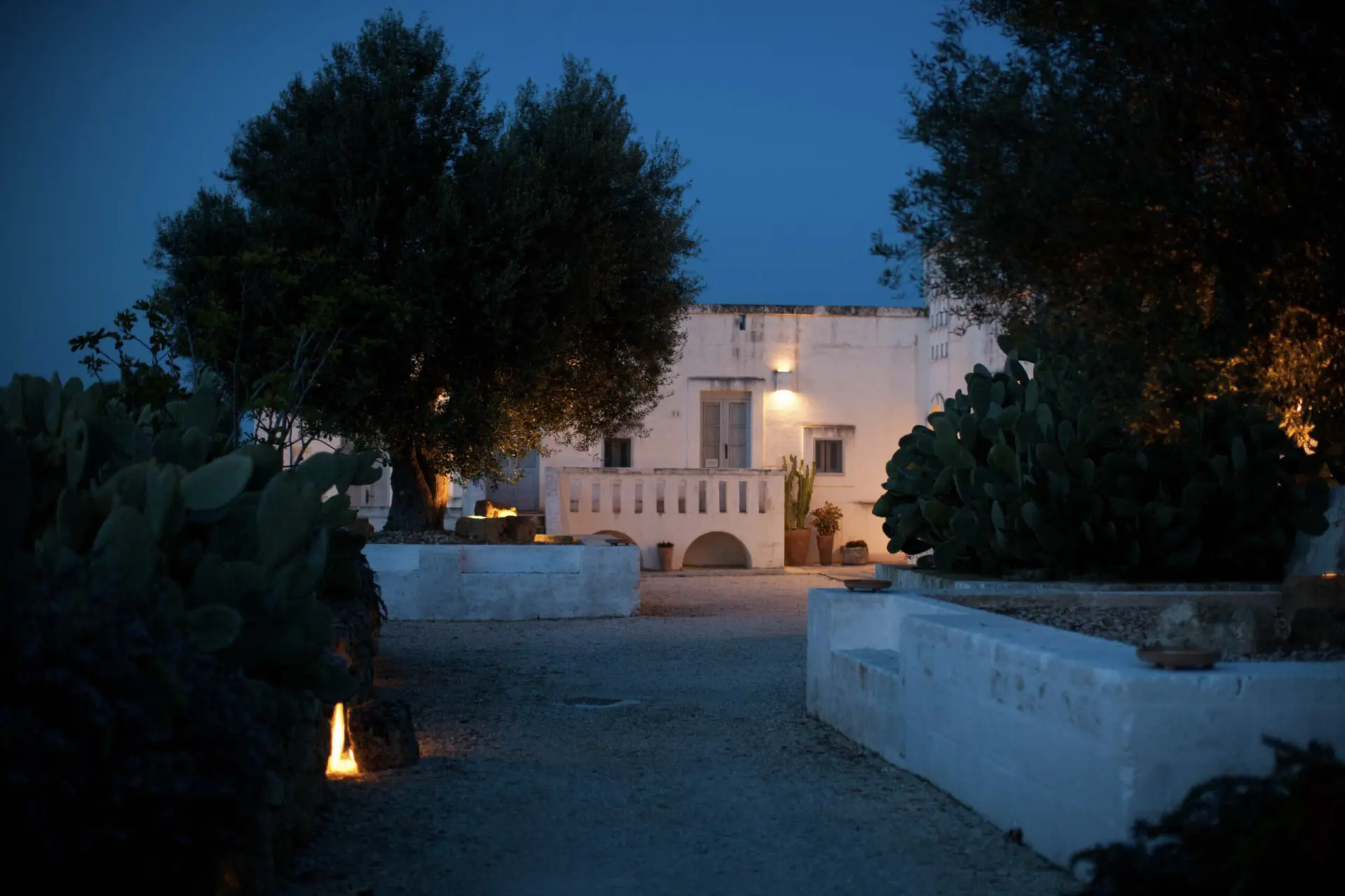Aftenstemning på Masseria Cimino, Italien