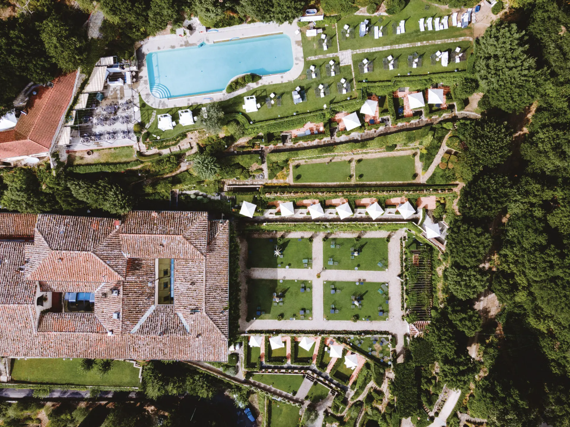 Luftfoto af Villa San Michele, A Belmond Hotel, Italien