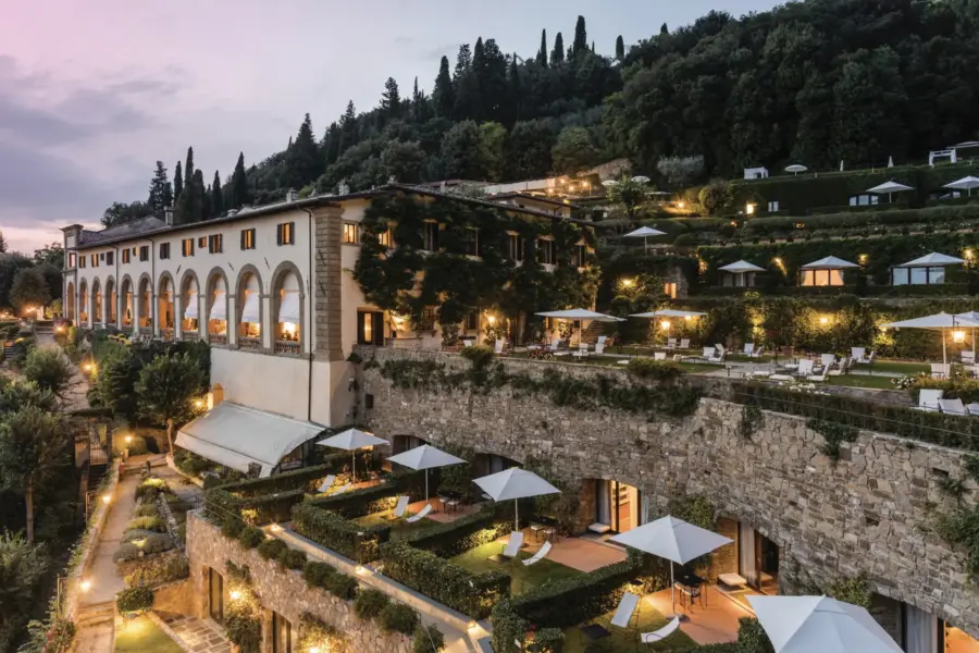 Aftenstemning på smukke Villa San Michele, A Belmond Hotel, Italien