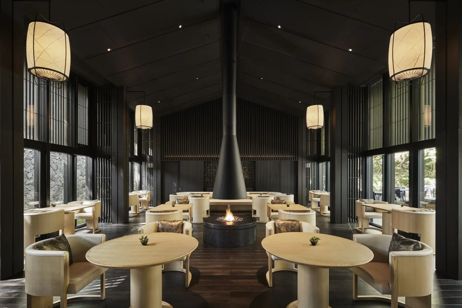 Restaurant på Aman Kyoto i Japan