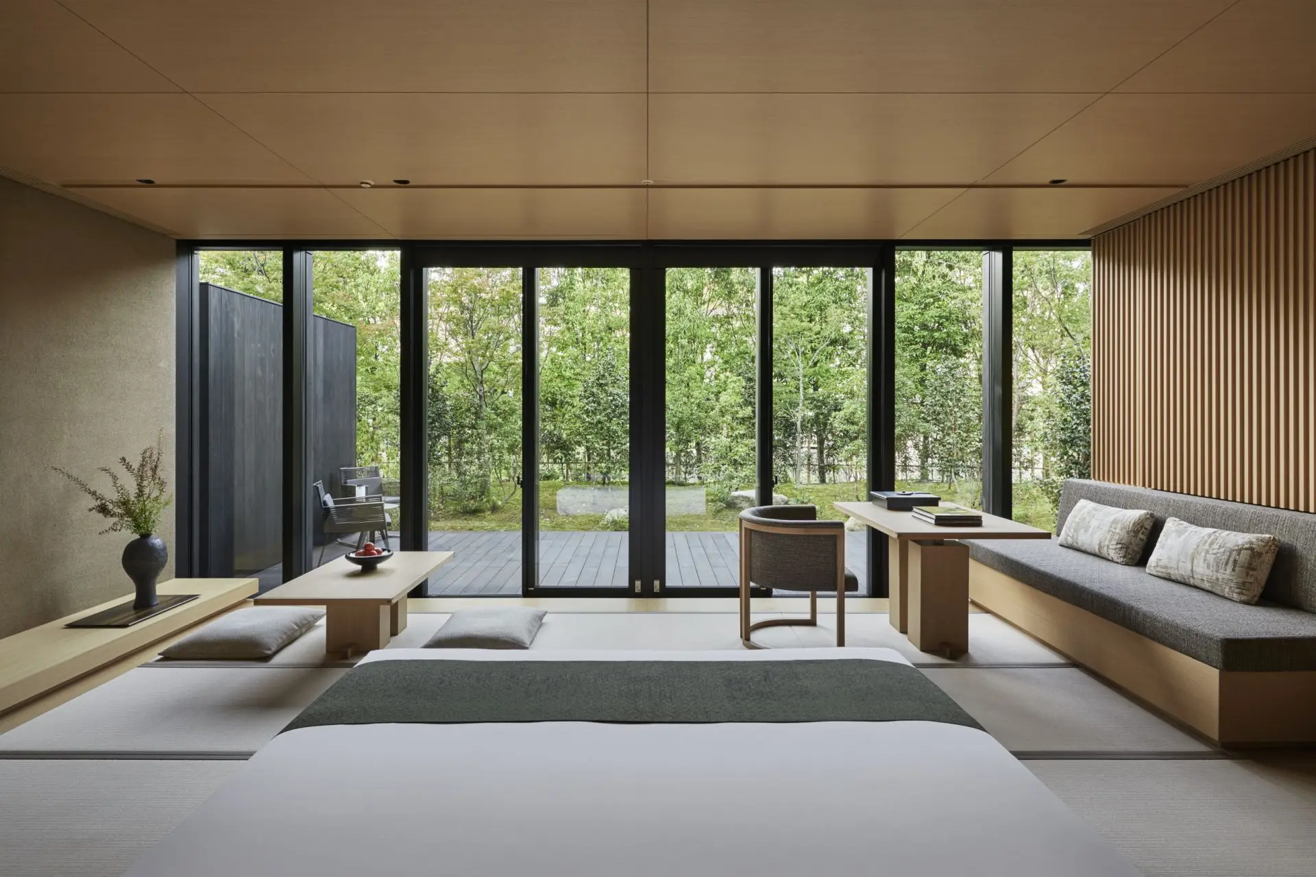 Stue i en villa på Aman Kyoto i Japan