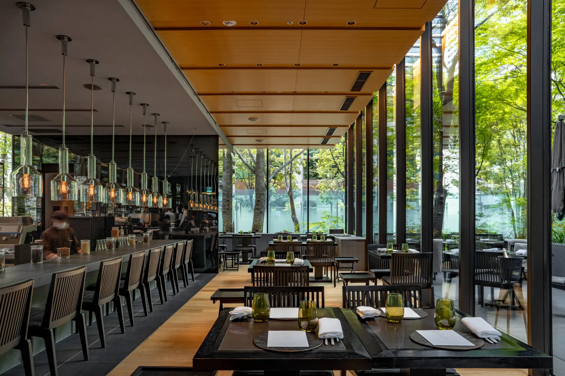 Cafe på Aman Tokyo i Japan