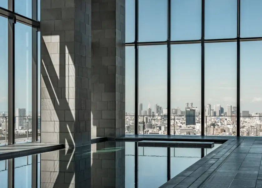Pool udsigt på Aman Tokyo i Japan