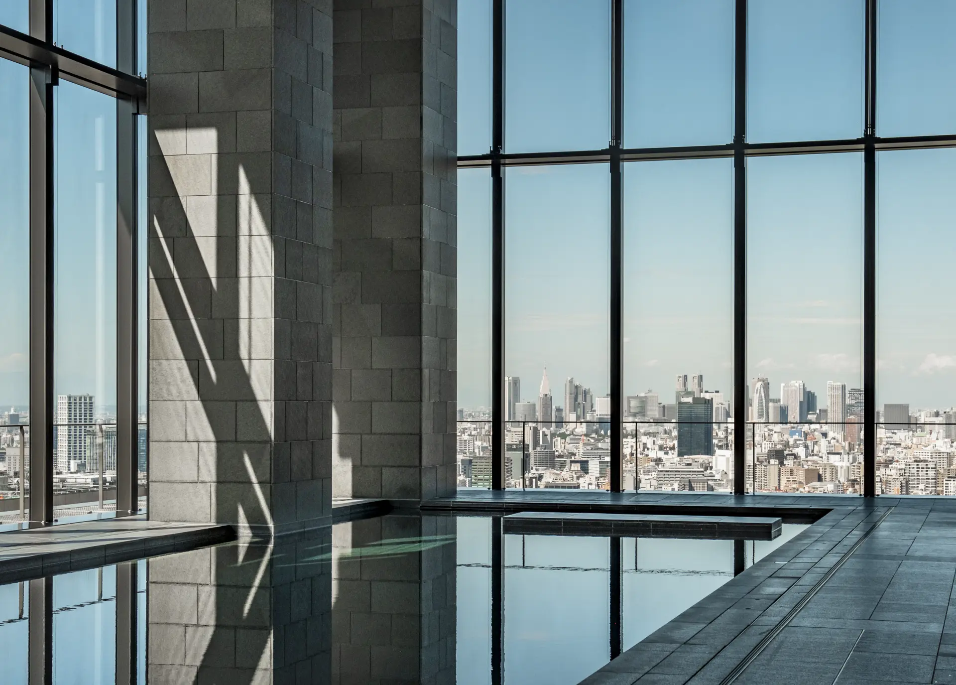 Pool udsigt på Aman Tokyo i Japan