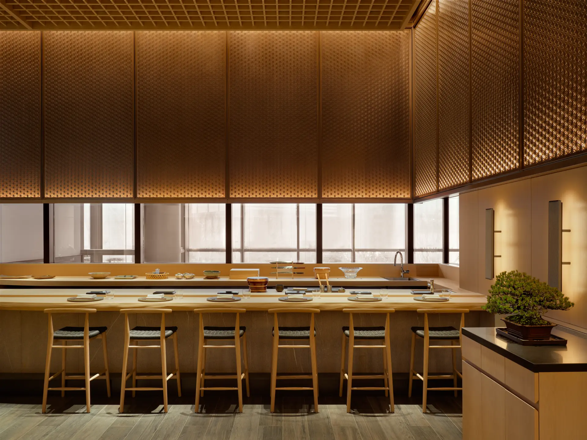 Restaurant bar på Janu Tokyo i Japan