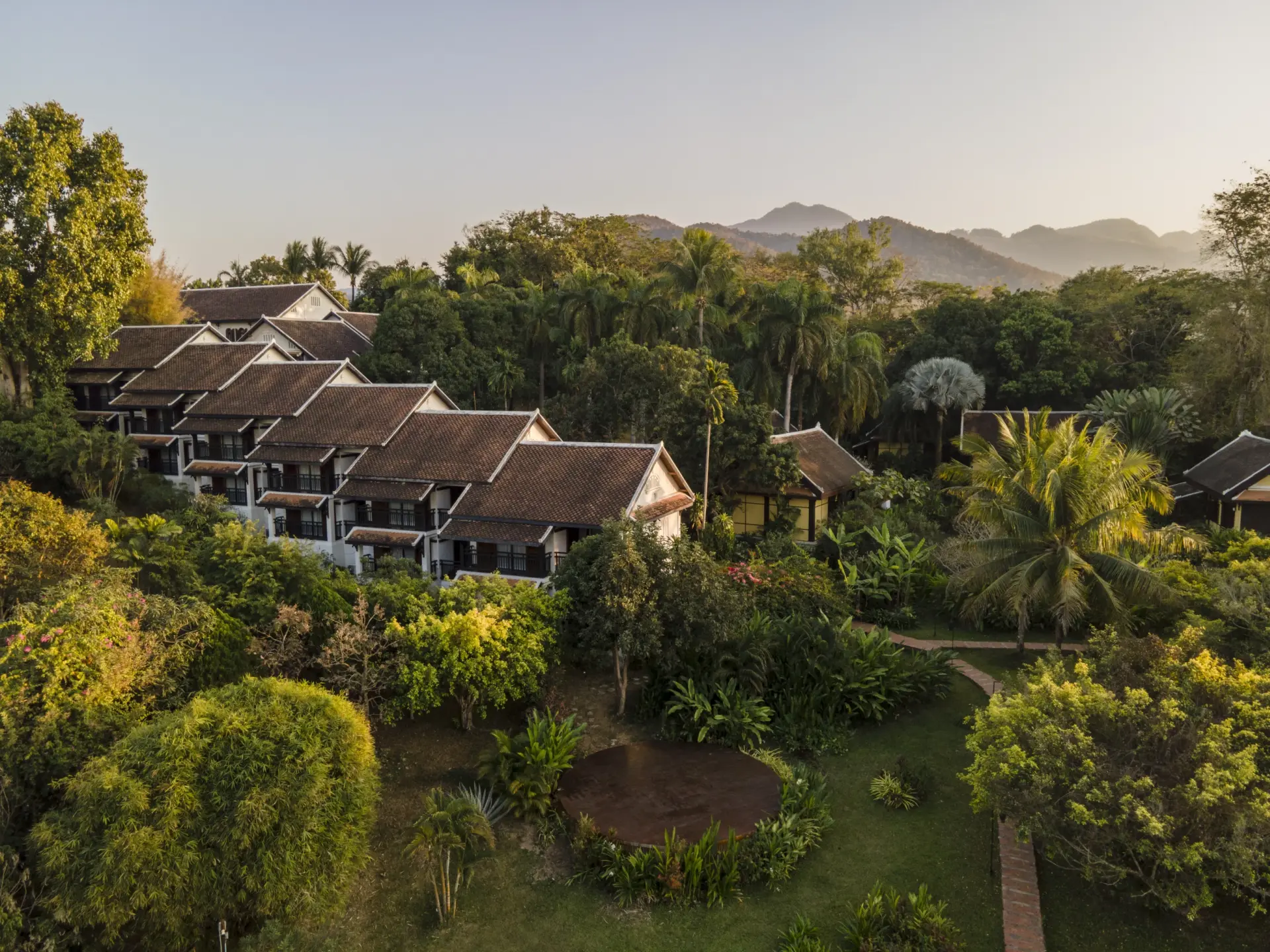 Yoga studio på La Residence Phou Vao i Laos