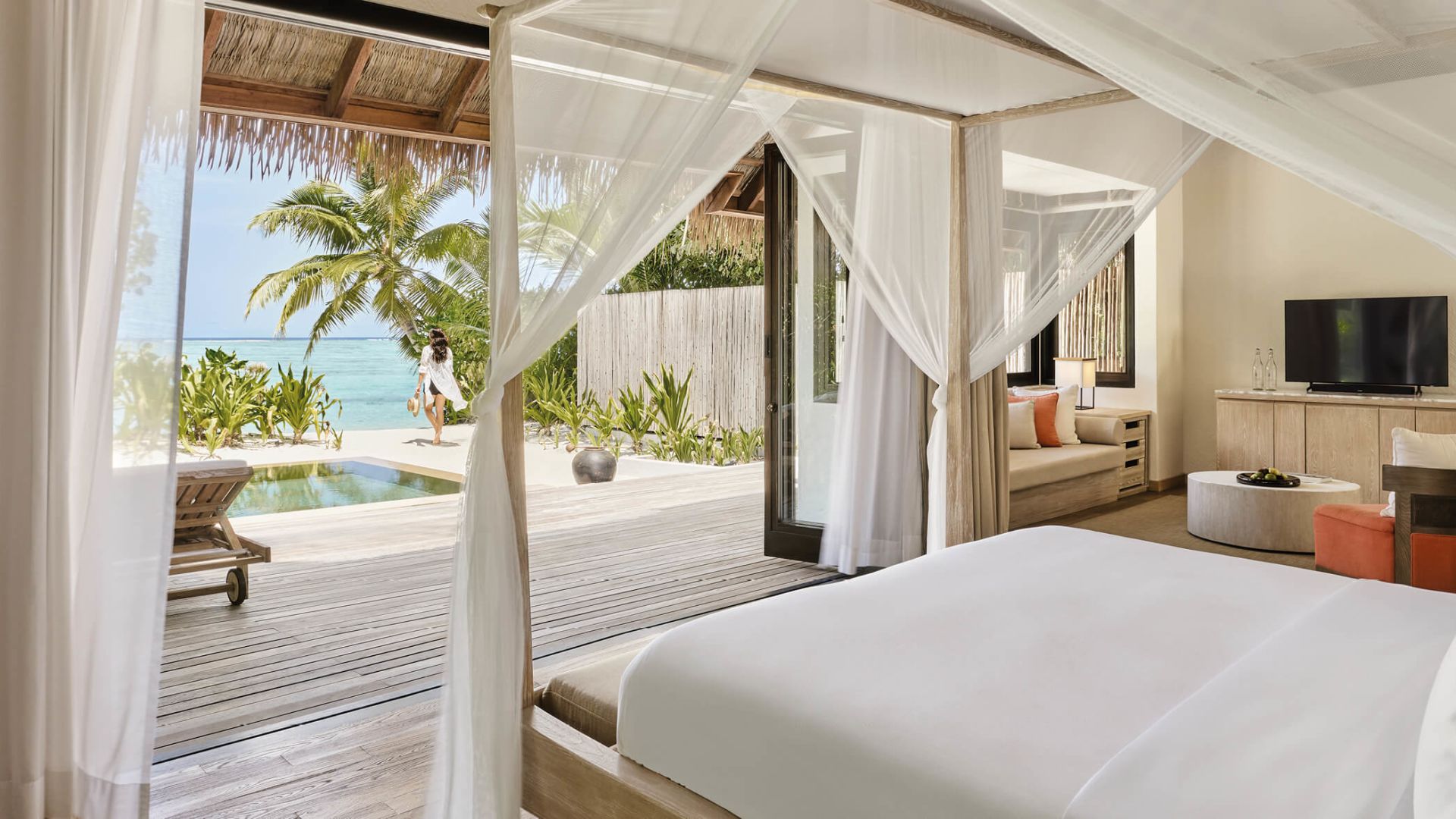 Beach Suite med pool på COMO Maalifushi, Maldiverne