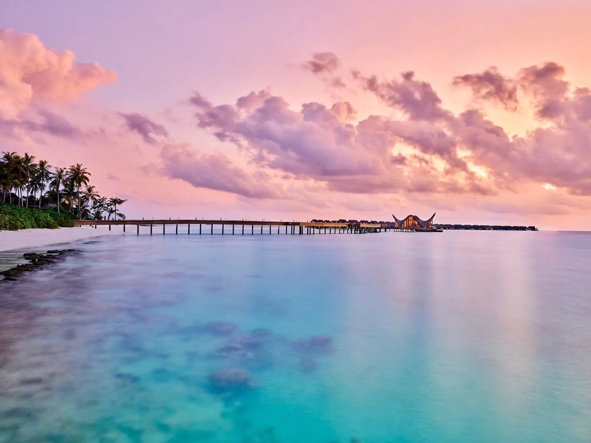 Solnedgang over Joali Maldives, Maldiverne