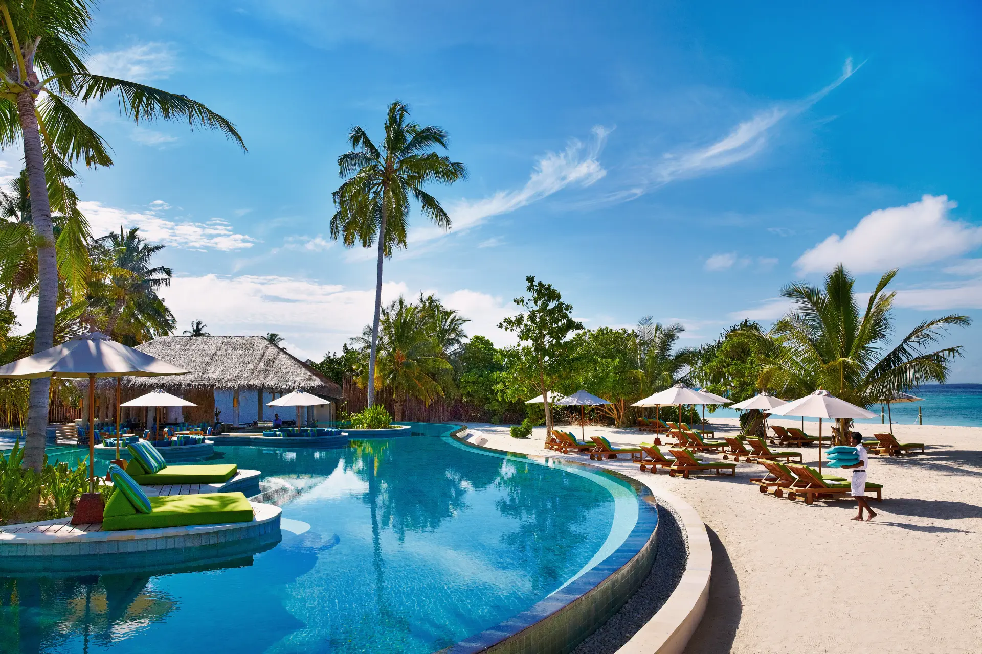 Poolen på Six Senses Laamu, Maldiverne
