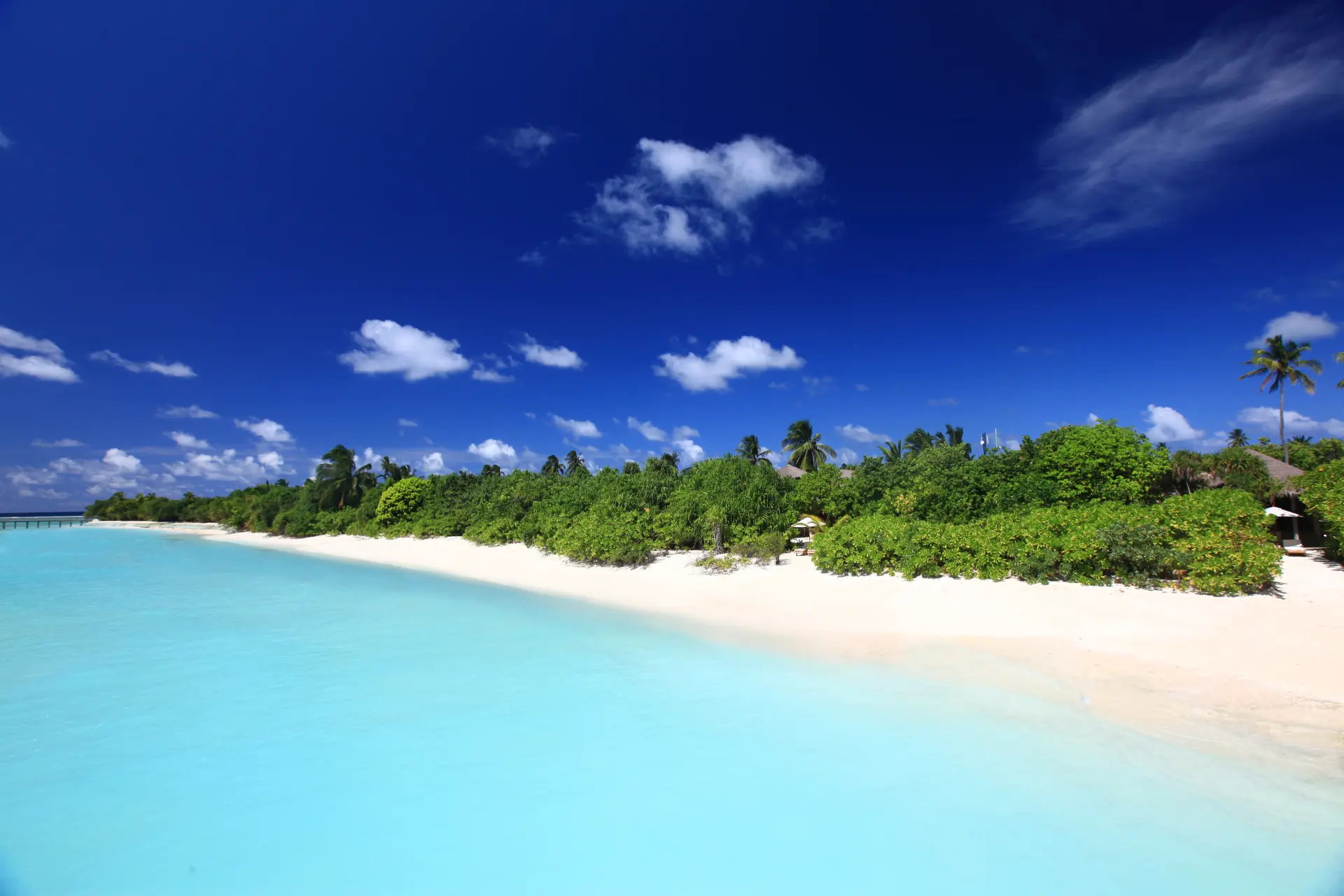 En af de smukke strande på Six Senses Laamu, Maldiverne