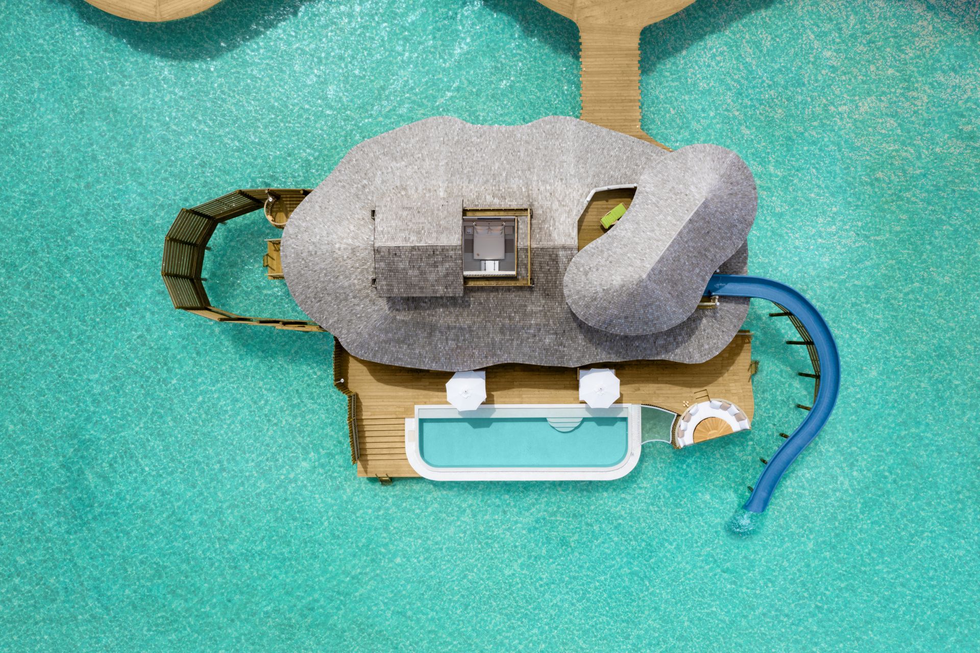 1 Bedroom Water Reserve med vandrutsjebane på Soneva Jani, Maldiverne