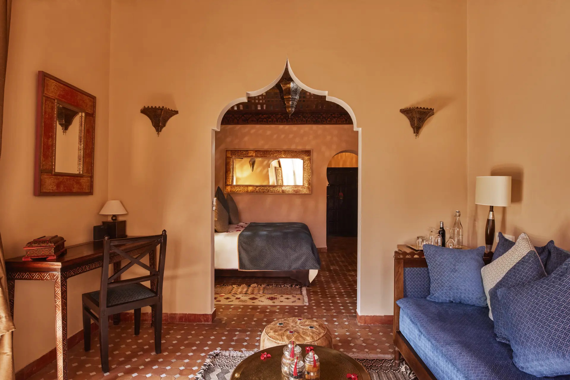 Deluxe Room på Kasbah Tamadot, Marokko