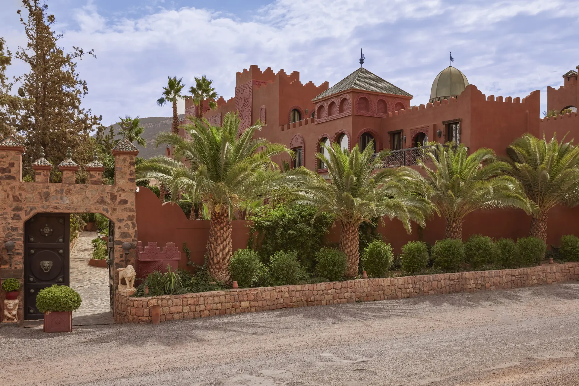 Indgangen til Kasbah Tamadot, Marokko
