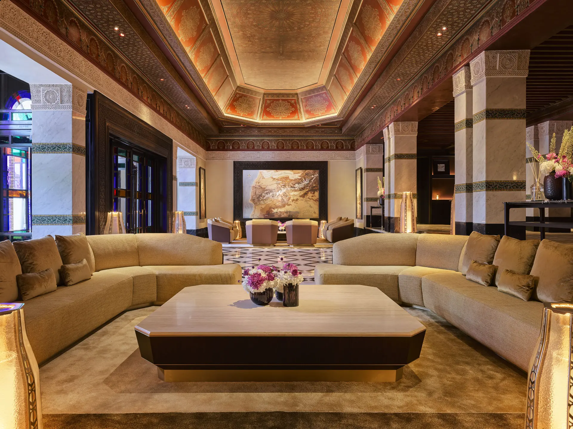 Foyer på La Mamounia i Marrakech, Marokko