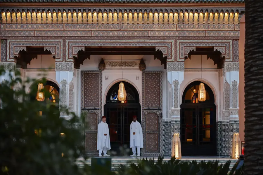 Indgangen til La Mamounia i Marrakech, Marokko