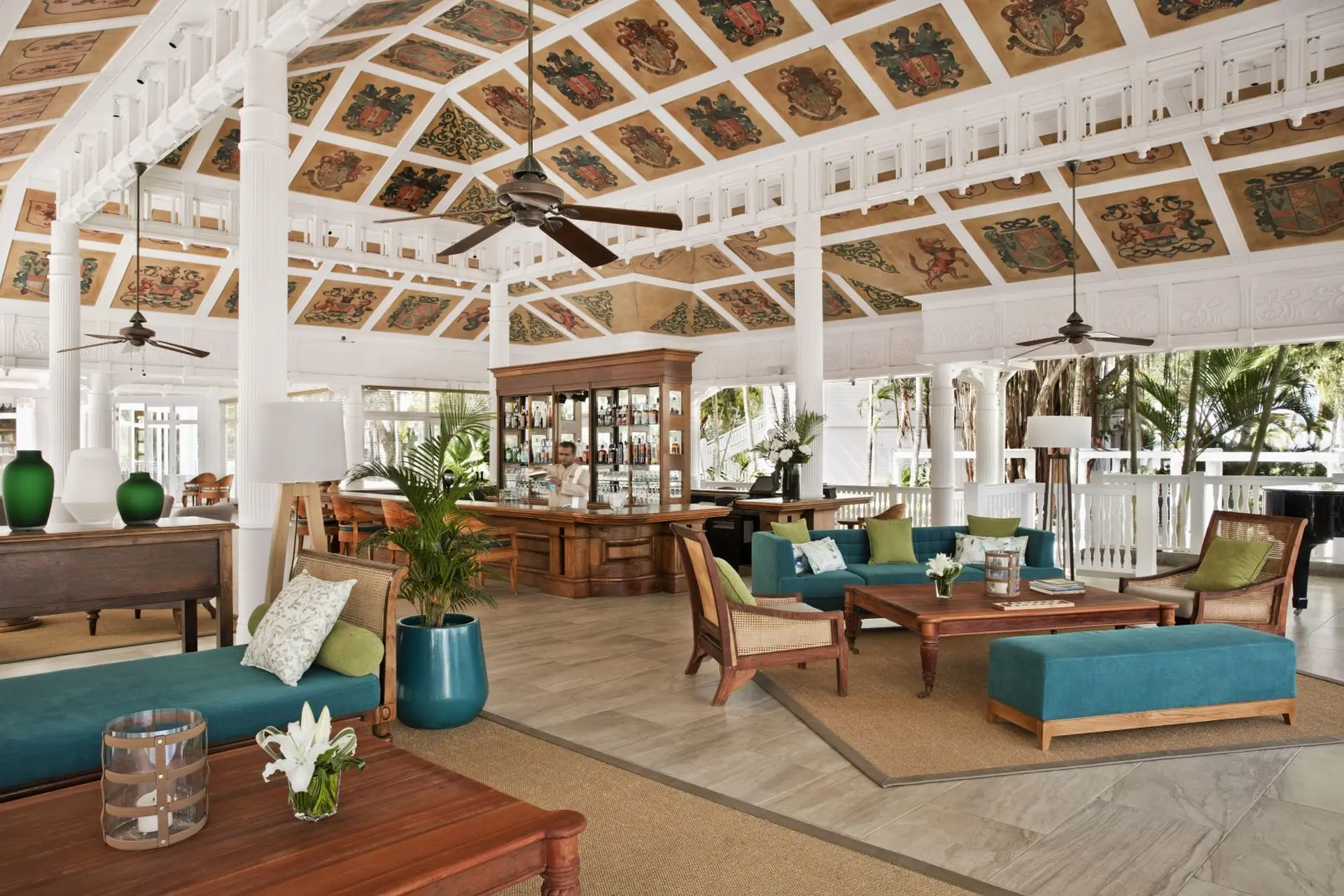 Lounge på Heritage Le Telfair Golf og Wellness Resort, Mauritius