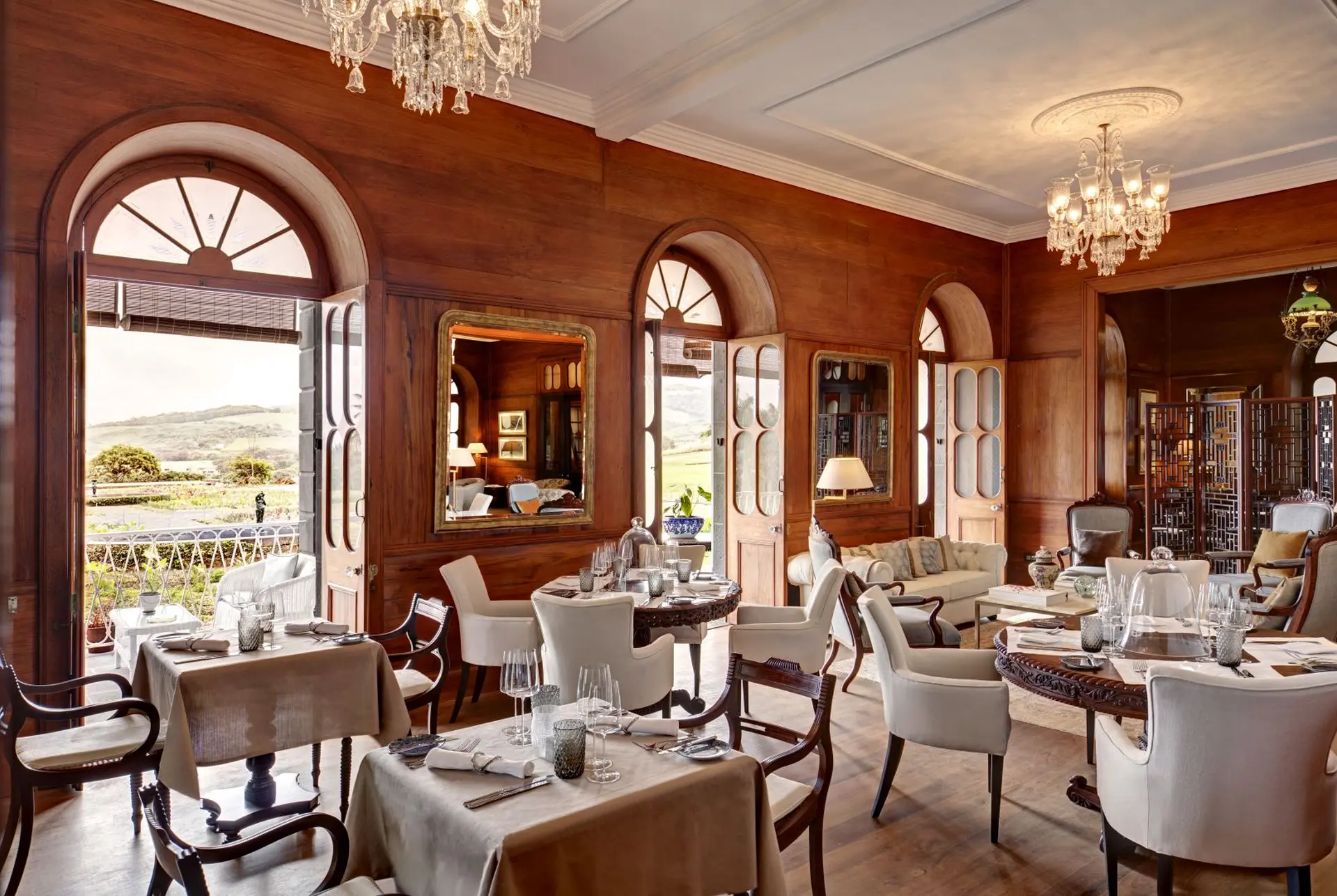Restaurant på Heritage Le Telfair Golf og Wellness Resort, Mauritius