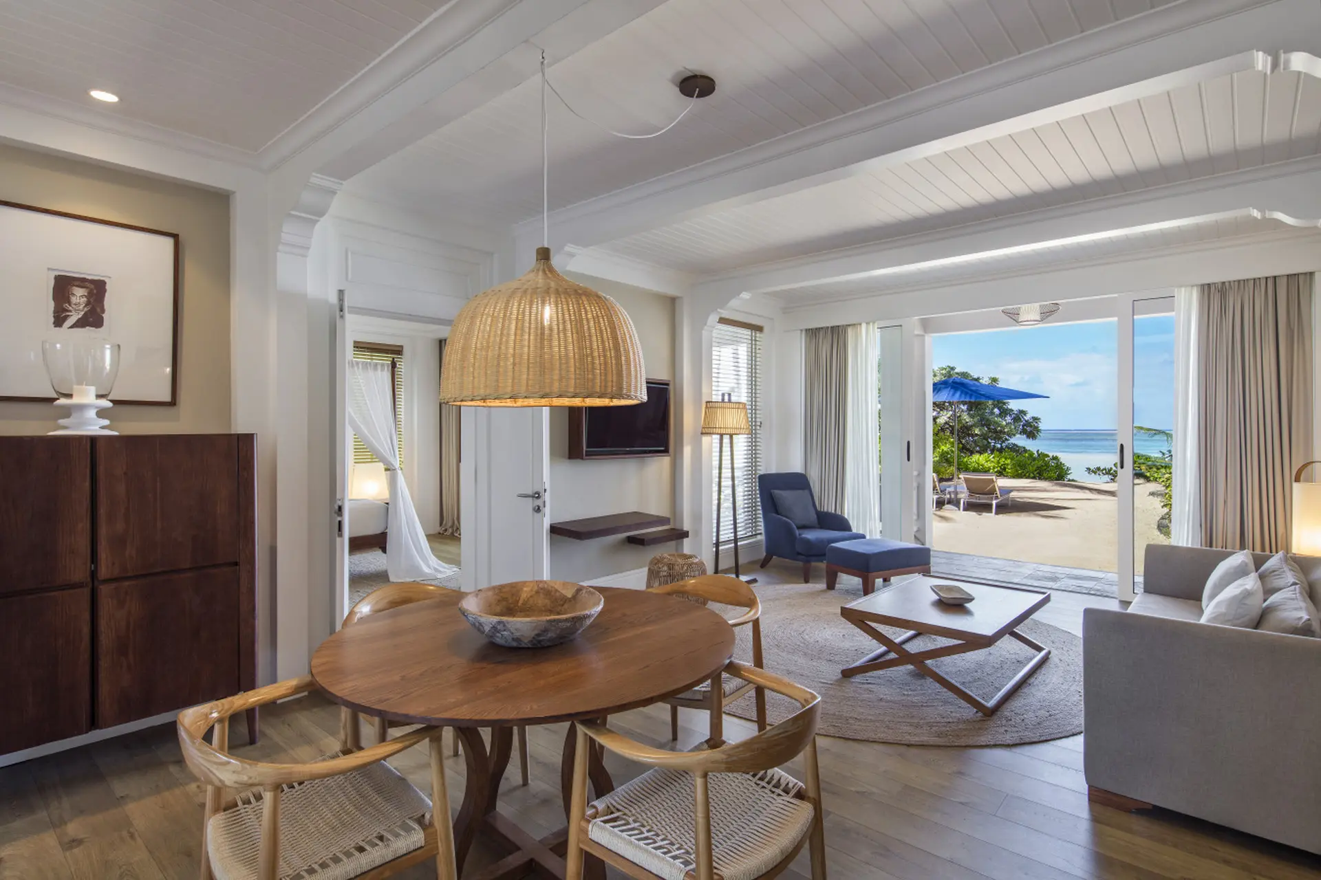 Opholdsrum i Ocean Suite Beachfront på Heritage Le Telfair Golf og Wellness Resort, Mauritius