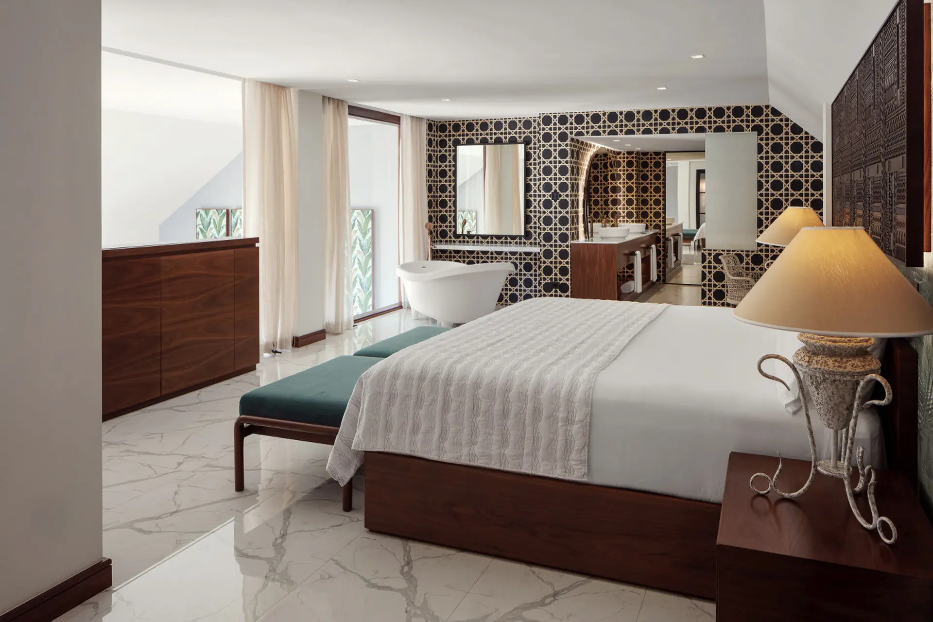 Soveværelse i Royal Suite på Le Meridien Ile Maurice, Mauritius