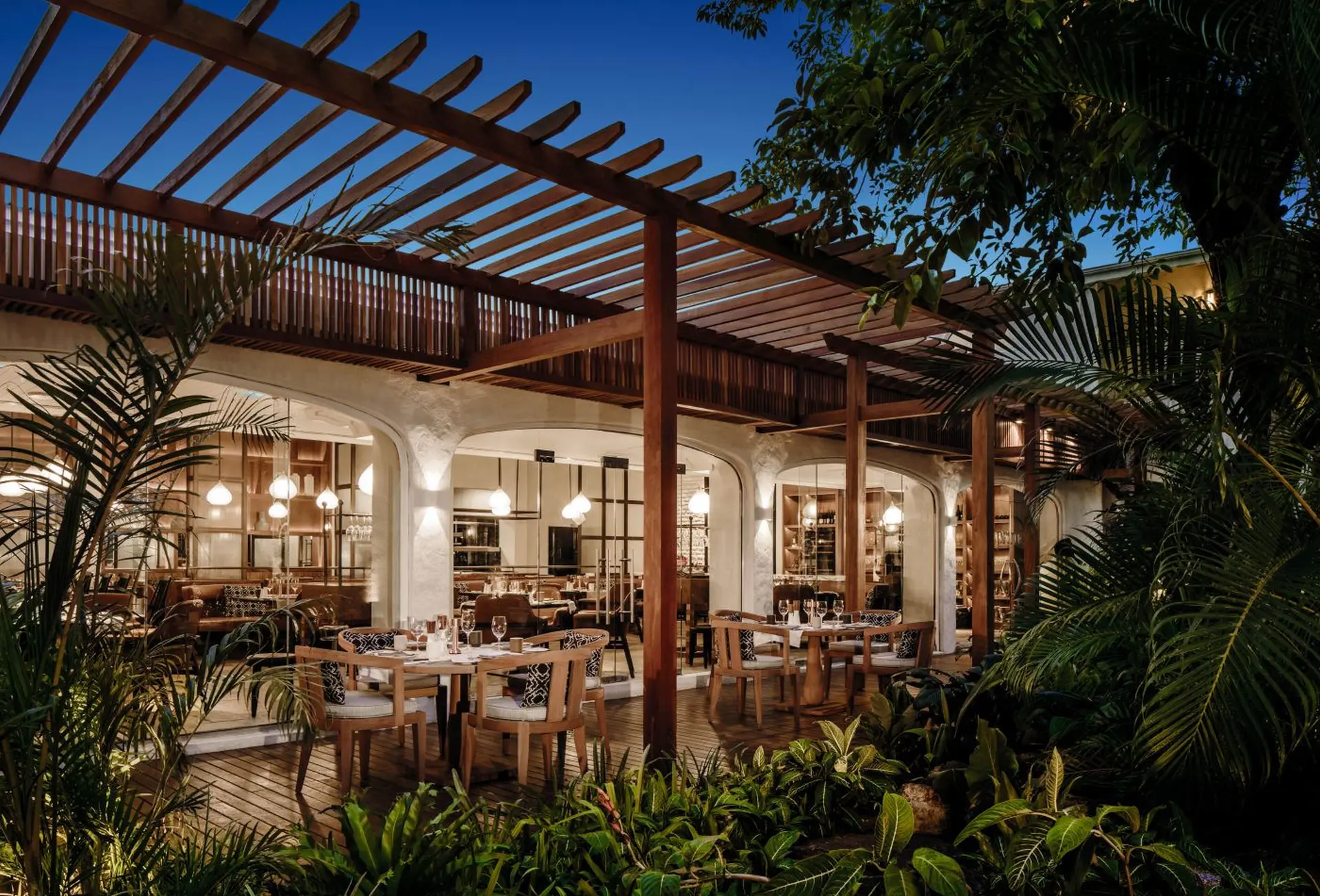Stemningsfuld restaurant på One&Only Le Saint Géran-Ocean Suite, Mauritius