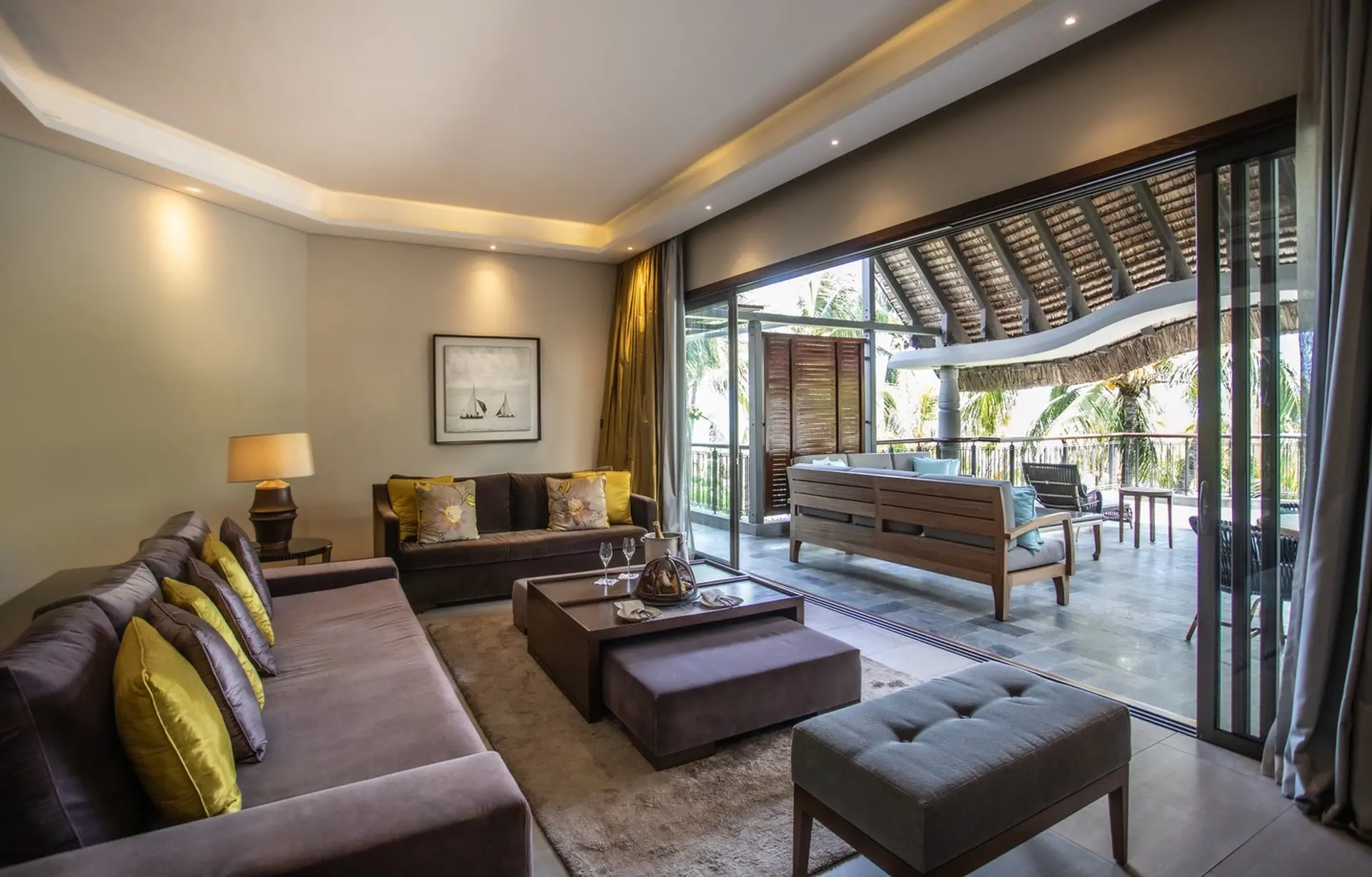 Stue i Penthouse på Royal Palm Beachcomber Luxury, Mauritius