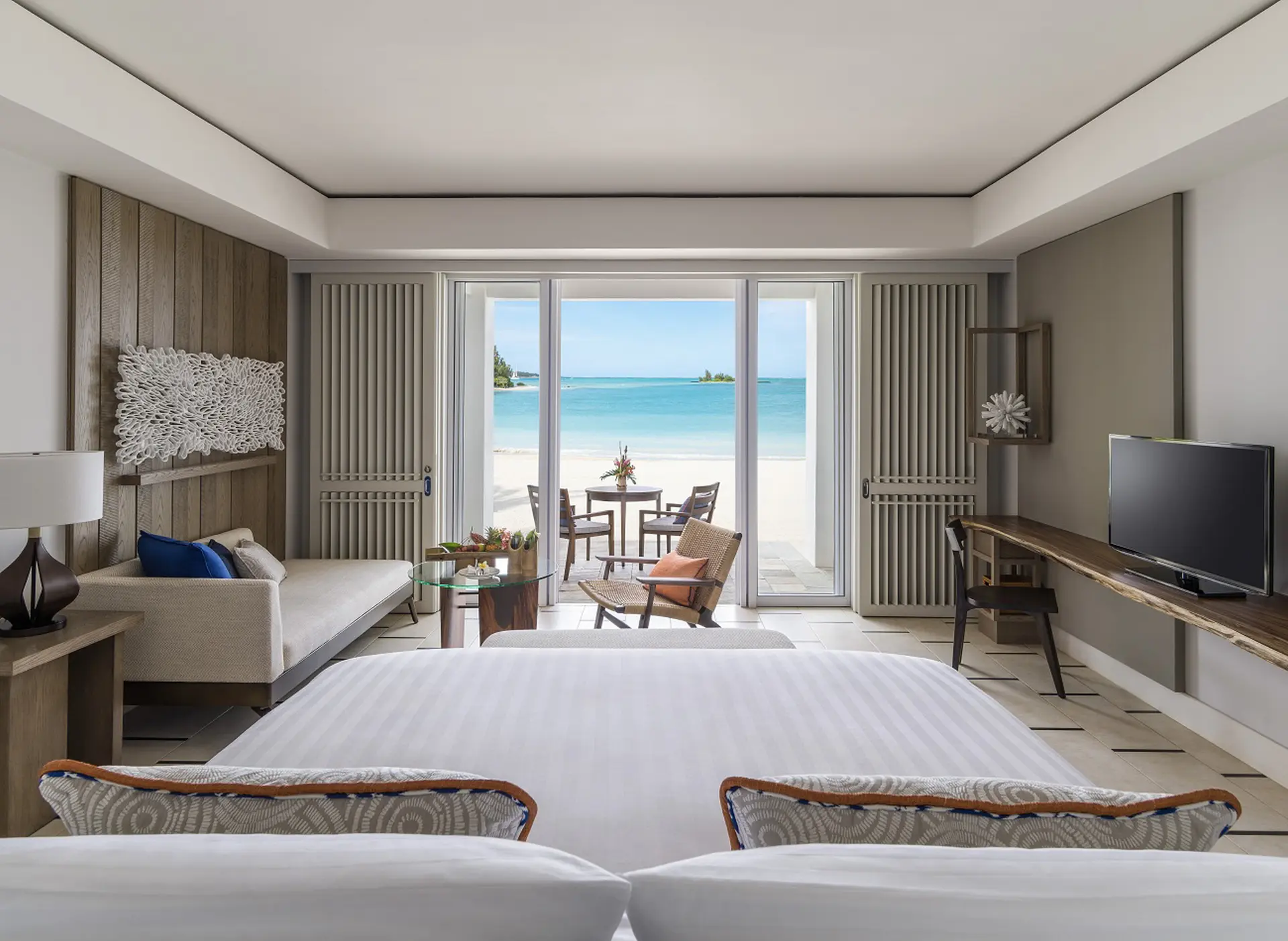 Junior Suite med direkte adgang til strand på Shangri-La Le Touessrok, Mauritius