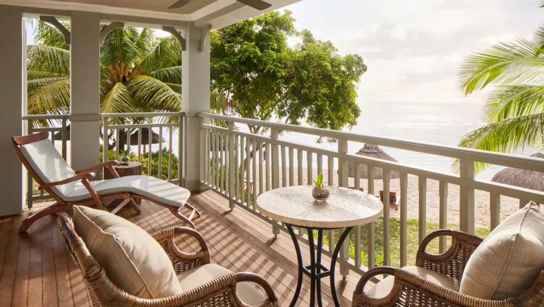 Balkon i Junior Suite på The St. Regis Le Morne Resort, Mauritius