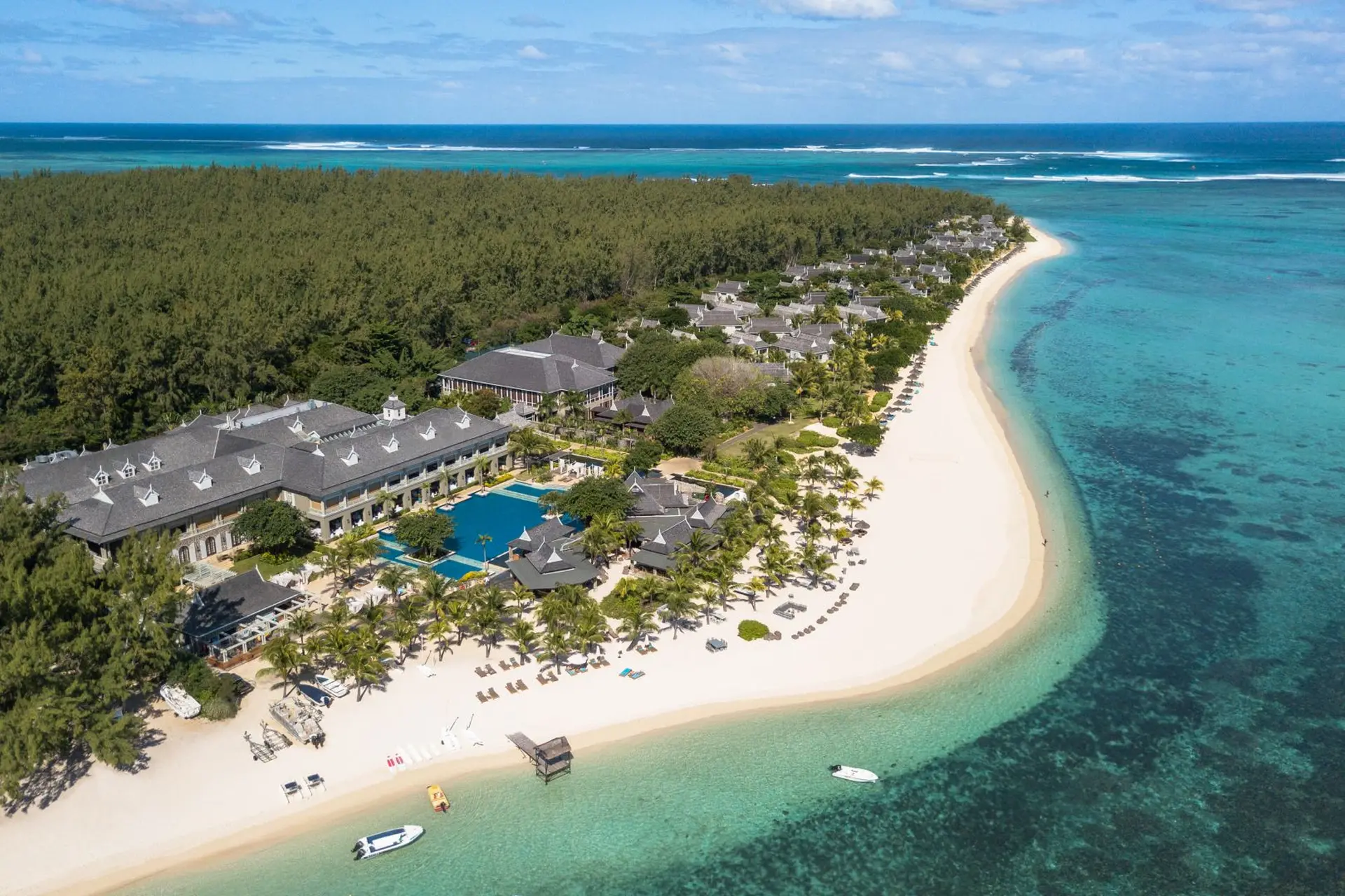 Luftfoto af strand på The St. Regis Le Morne Resort, Mauritius