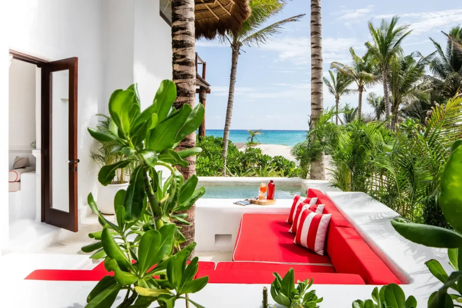 Master Beach Suite på Hotel Escencia i Tulum, Mexico