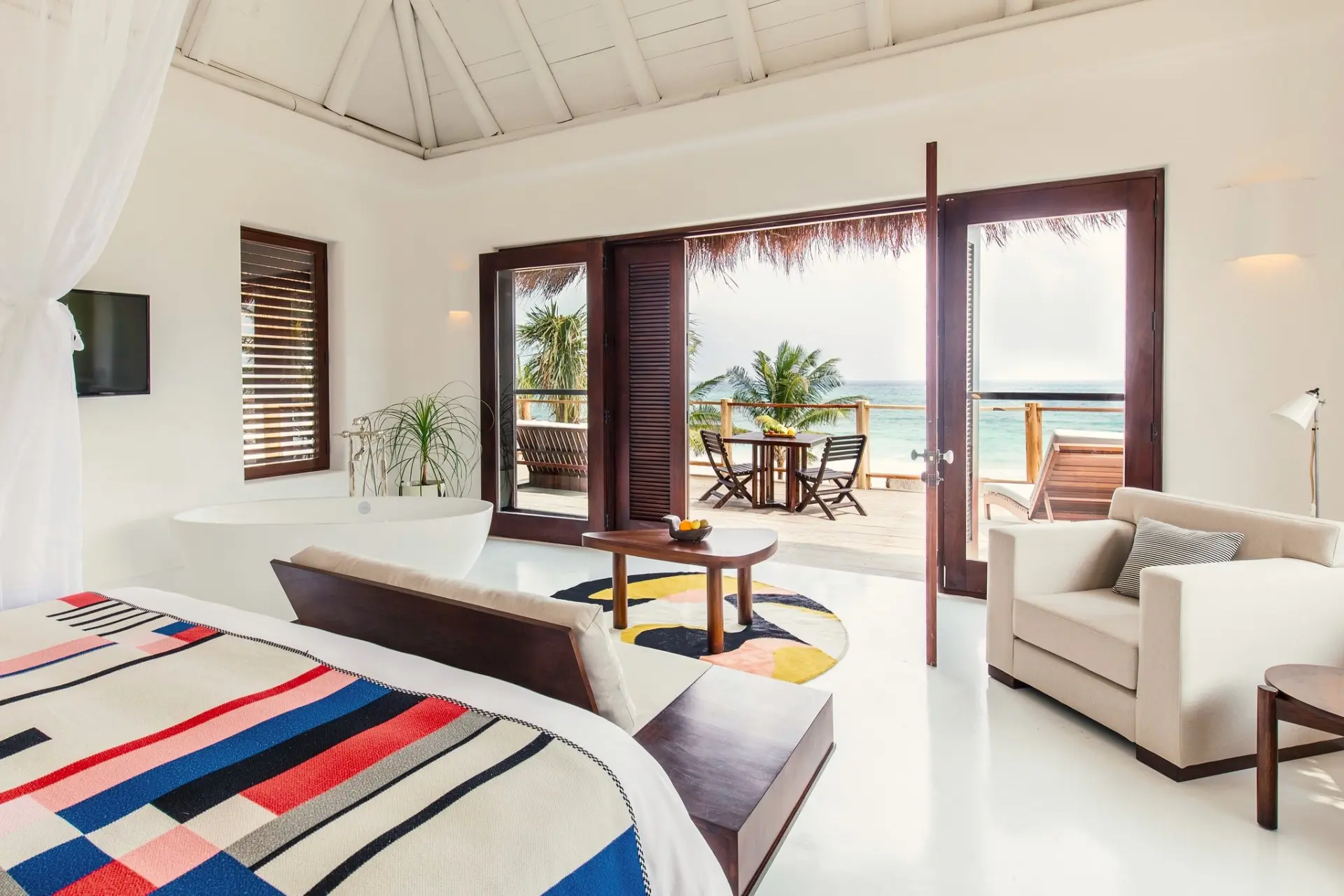 Master Beach Suite på Hotel Escencia i Tulum, Mexico