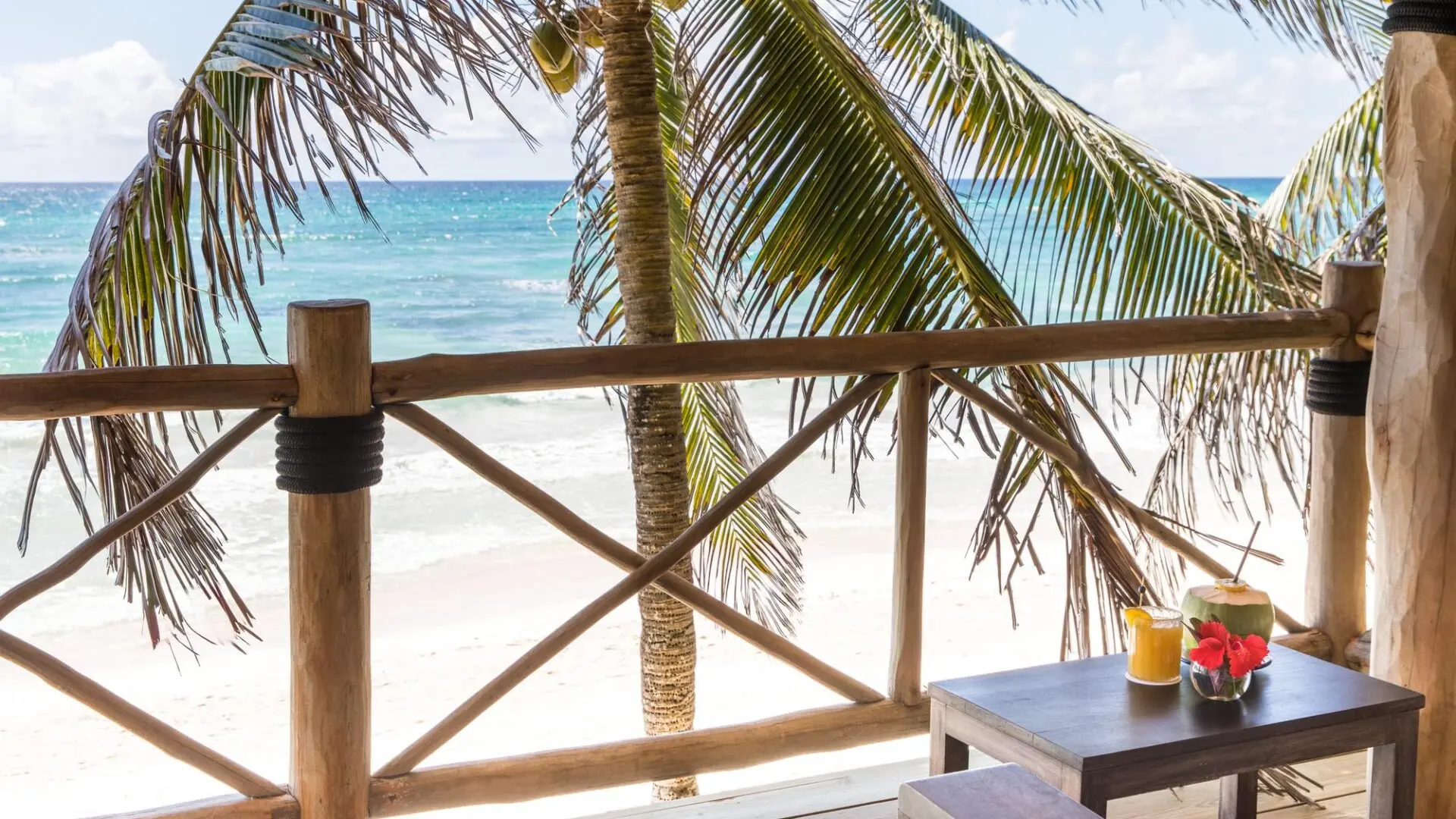 Stranden ved Hotel Escencia i Tulum, Mexico
