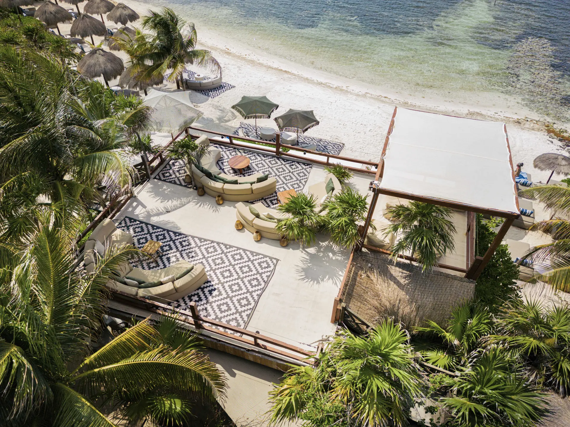 Lounge med havudsigt på Jashita Hotel Tulum, Mexico