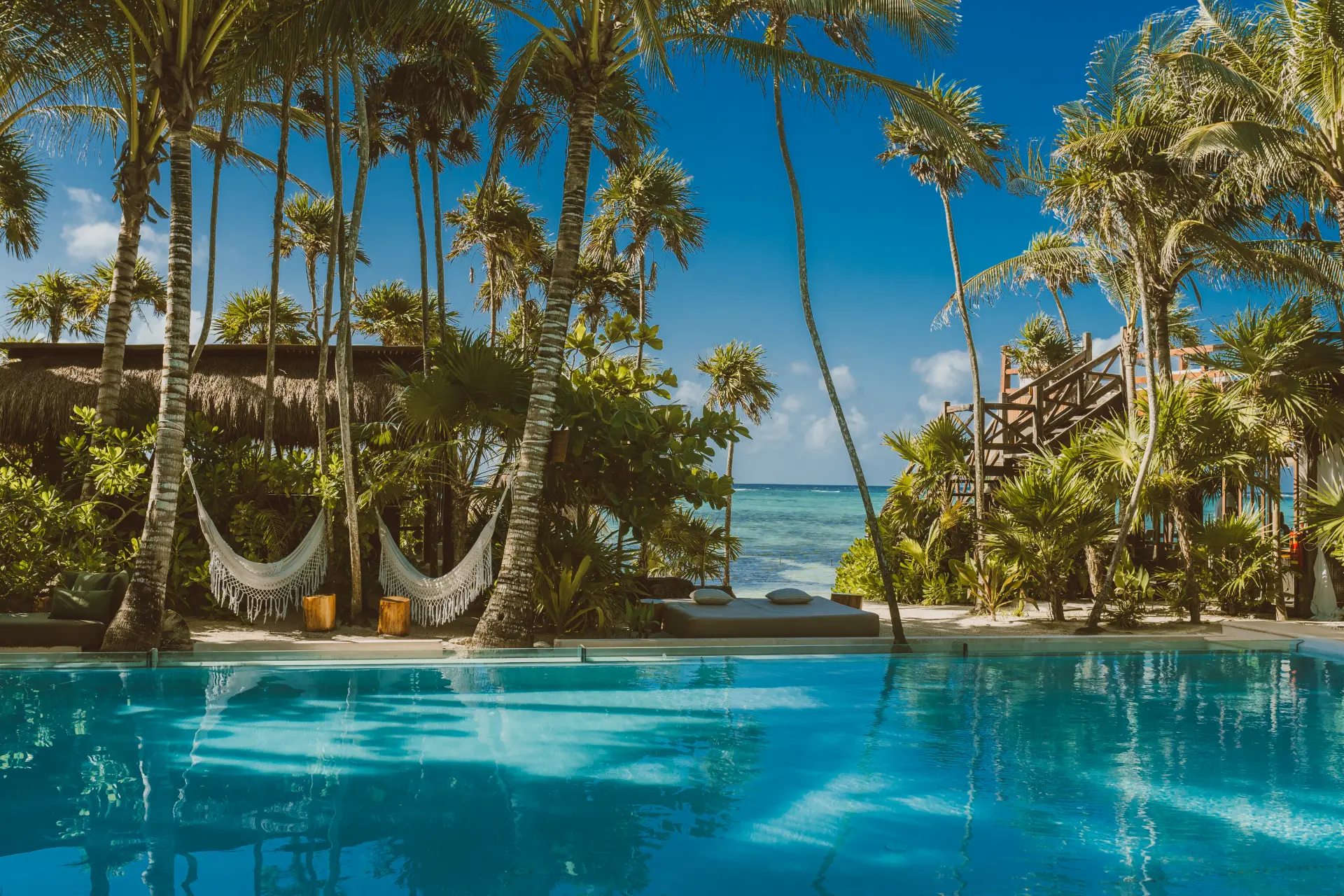Poolen på Jashita Hotel Tulum, Mexico