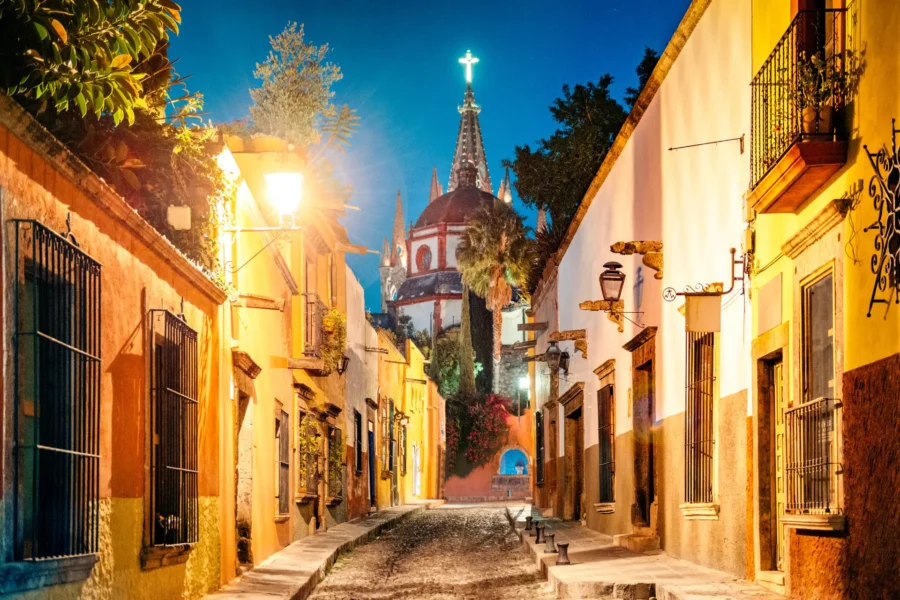 Aftenstemning i San Miguel de Allende, Mexico