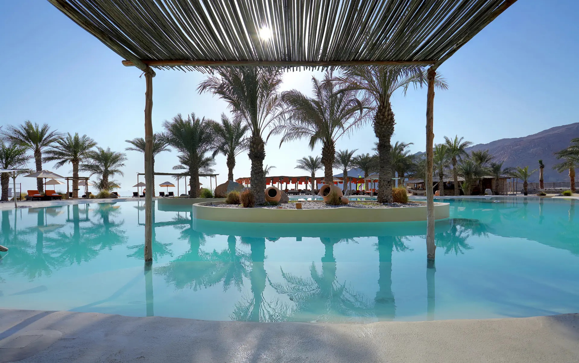 Saltvandspoolen på Six Senses Zighy Bay, Oman
