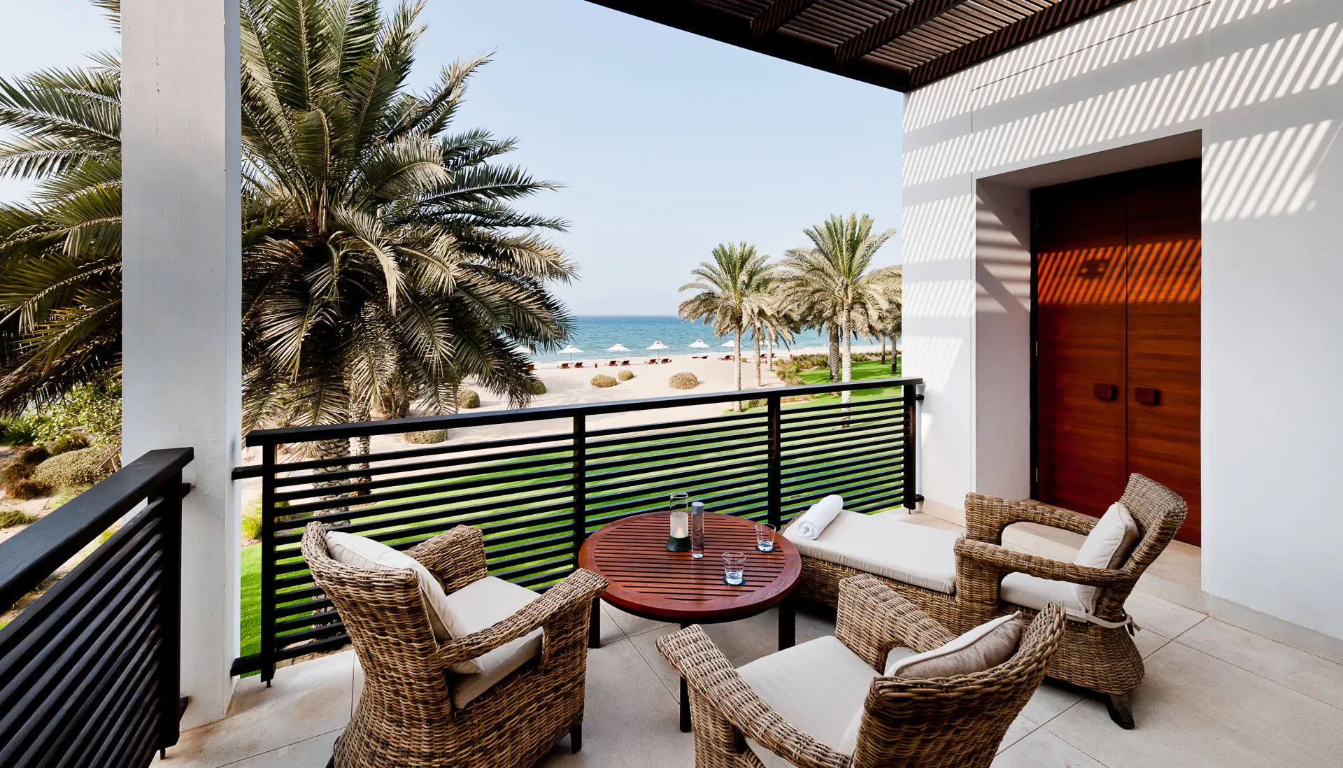 Terrasse i Club Suite på The Chedi Muscat, Oman