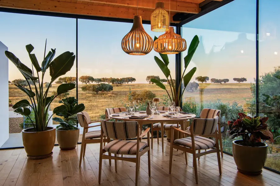 Restaurant med fantastisk udsigt på Herdade da Malhadinha Nova, Portugal